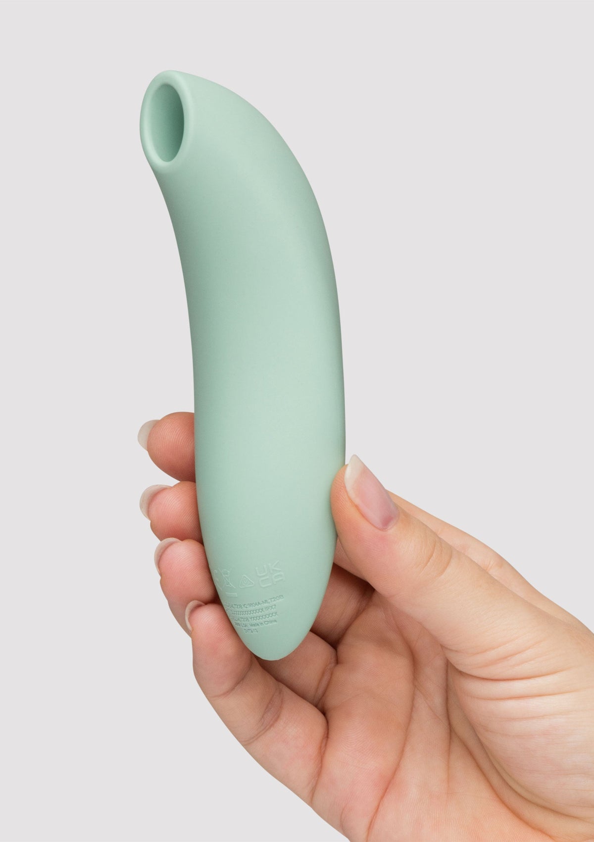 Vibromasseur à succion vert d'eau, plaisir féminin garanti !; Zuigstimulator in zeegroen, voor gegarandeerd vrouwelijk genot!; Teal suction vibrator for guaranteed female pleasure!