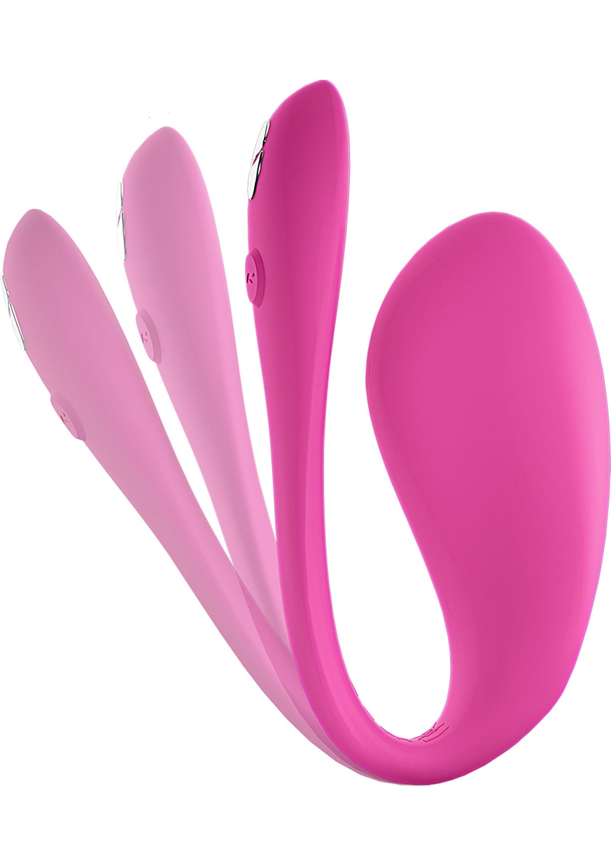Vibrateur rose double stimulation pour le plaisir féminin.; Roze vibrator met dubbele stimulatie voor vrouwelijk genot.; Pink dual stimulation vibrator for female pleasure.