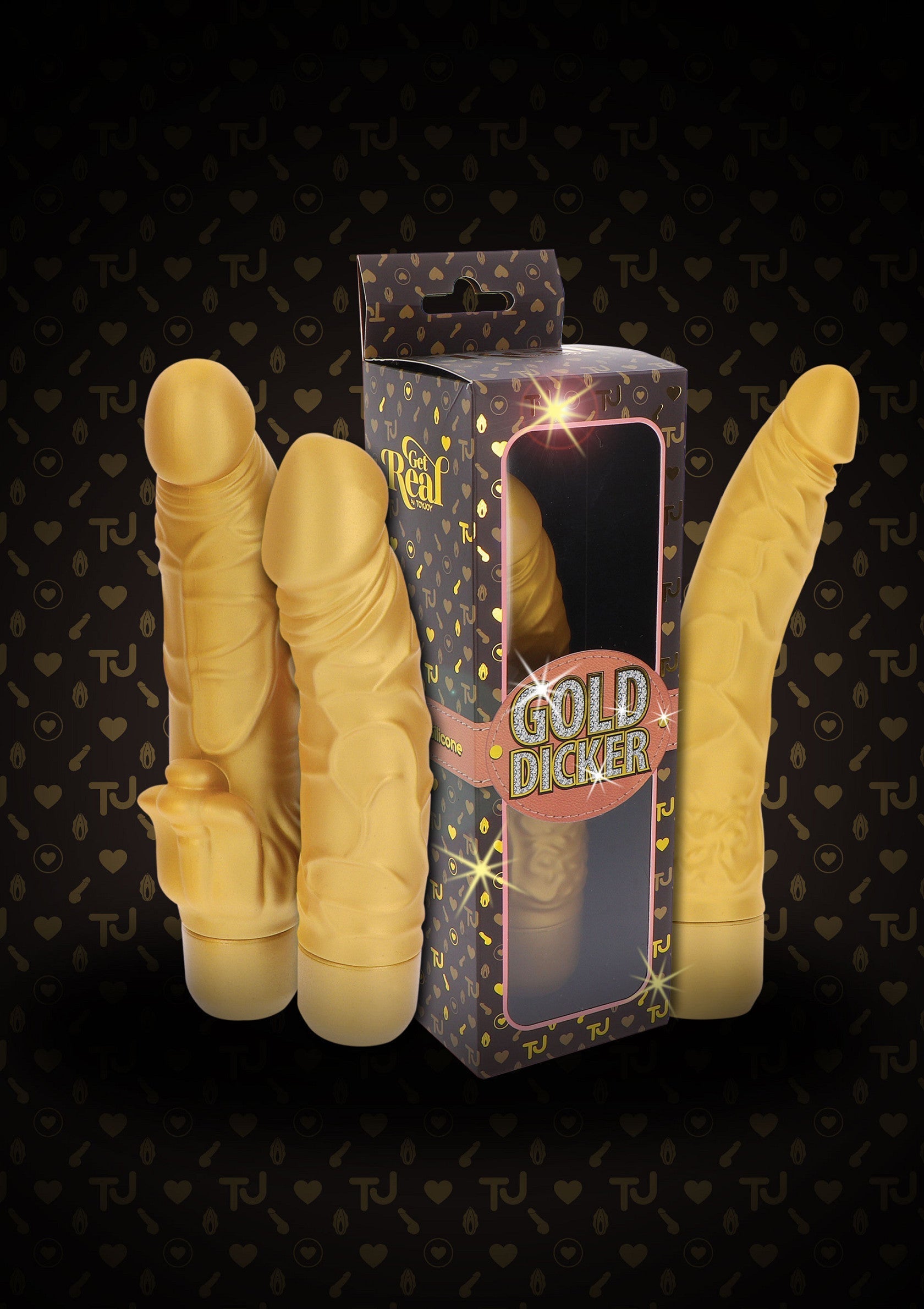 ToyJoy Gold Dicker Original Vibrator 20 cm
