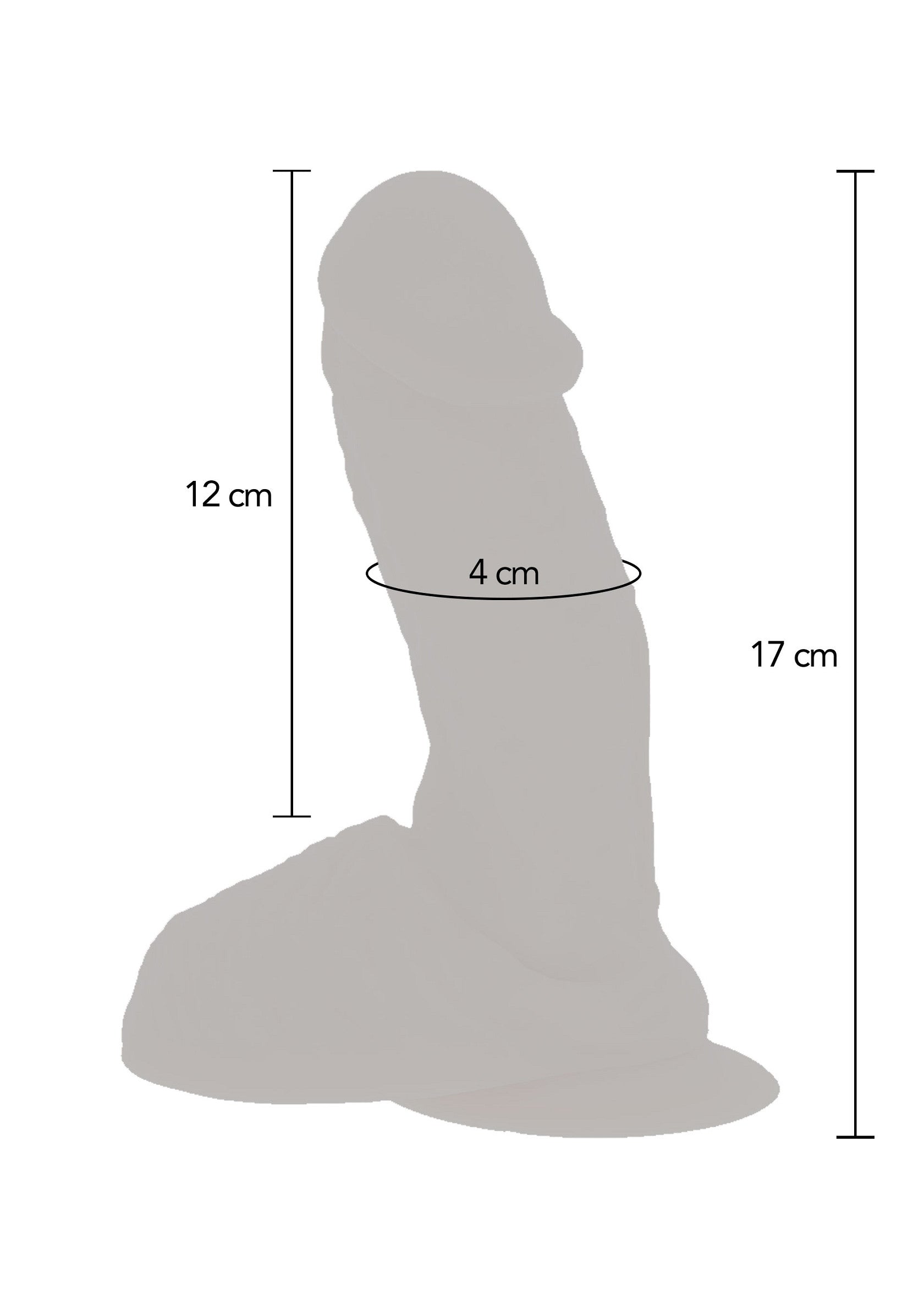 ToyJoy Naked Vibrating Dildo Silicone 17 cm