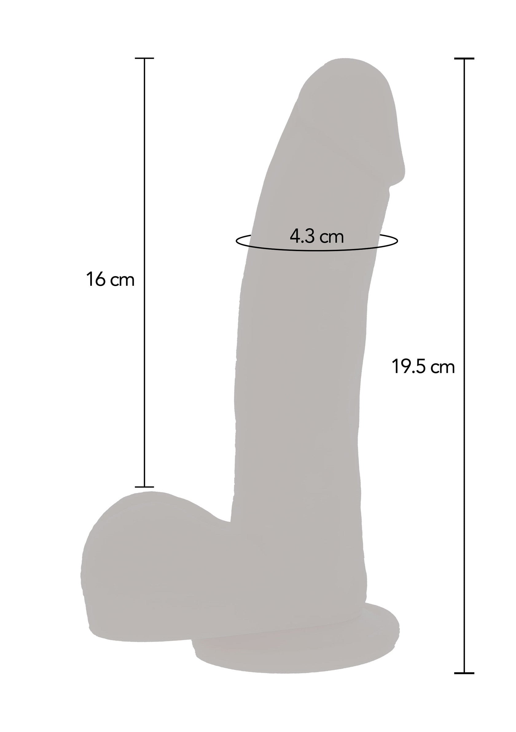 ToyJoy Naked Thrusting Dildo Silicone 19.5 cm