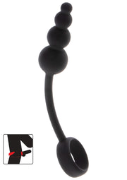 Anneau pénien noir avec boules pour une stimulation intense.; Zwarte penisring met kralen voor intense stimulatie.; Black beaded cock ring for intense stimulation.