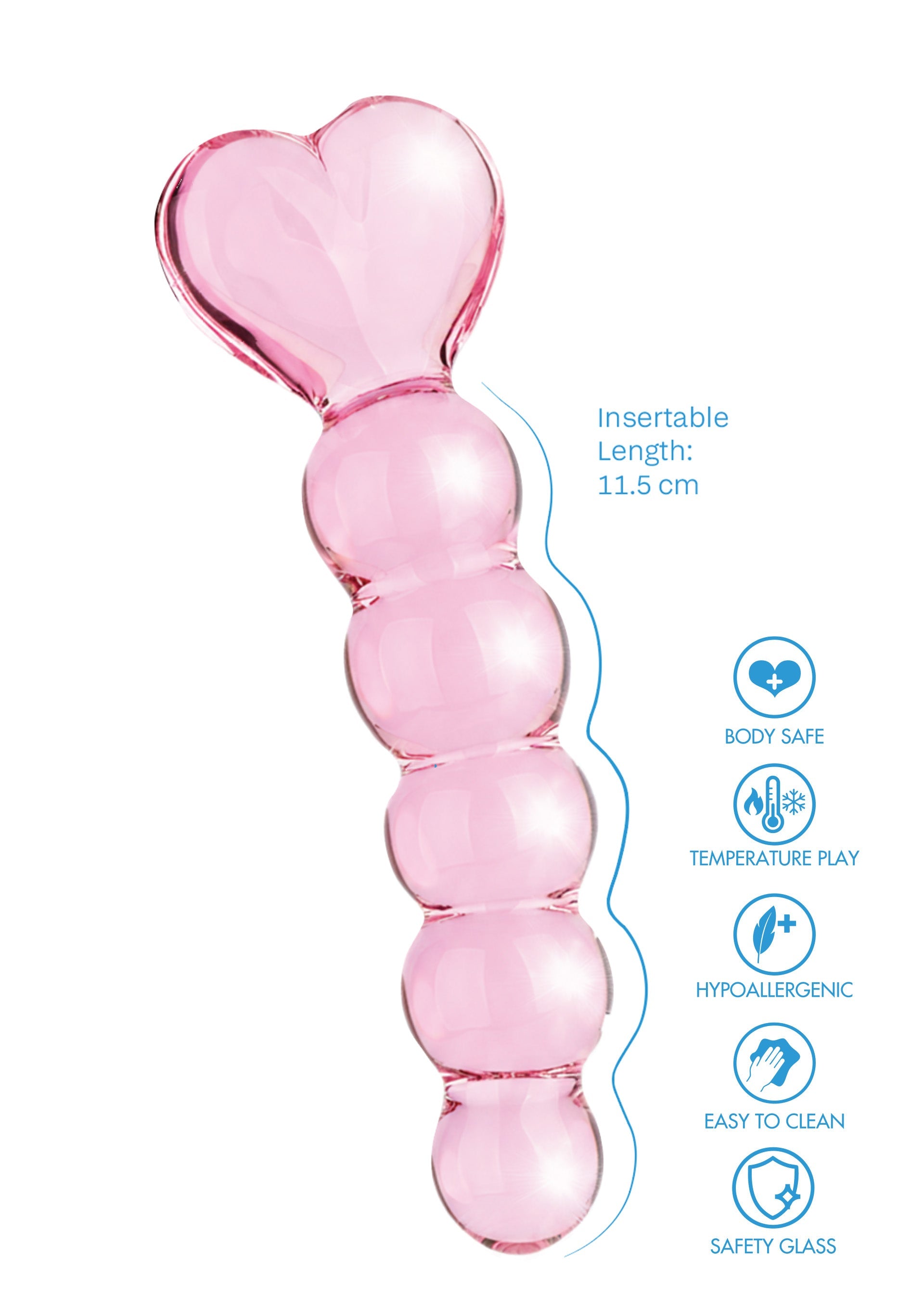 ToyJoy Crystal Heart Anal Dildo