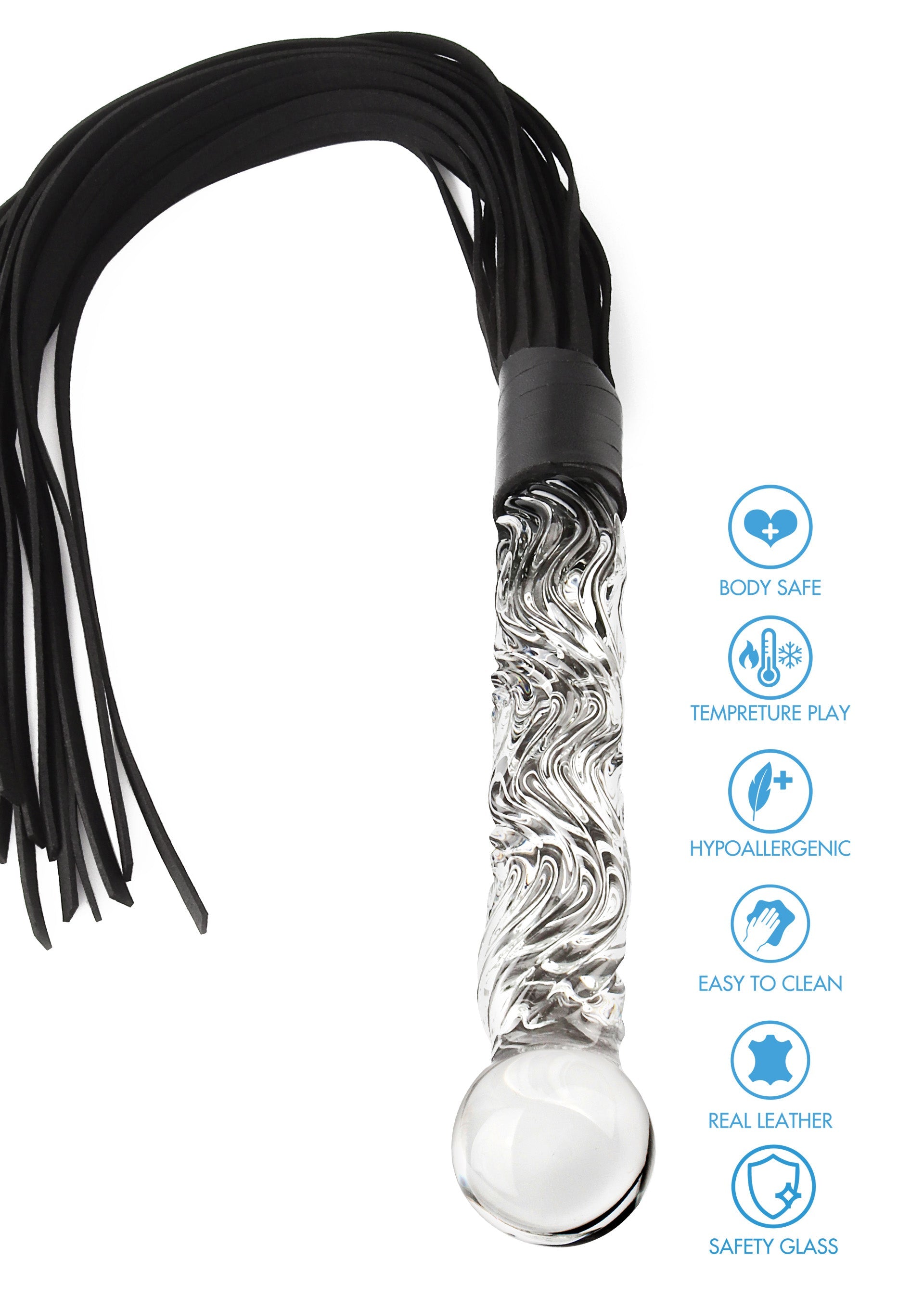 ToyJoy Crystal Leather Whip