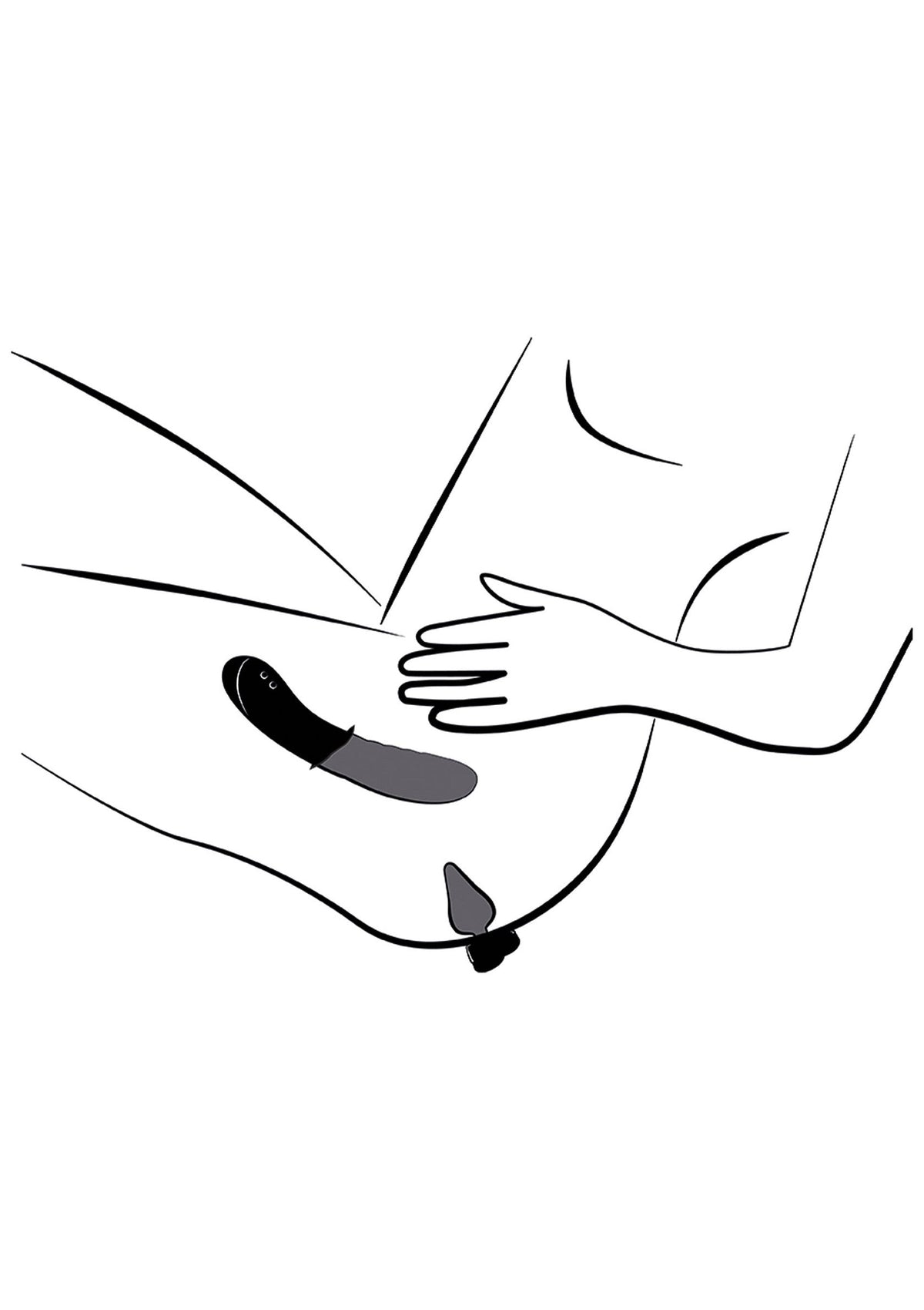Illustration minimaliste d'une femme utilisant un sextoy pour le plaisir personnel. Découvrir plus ici !; Minimalistische illustratie van een vrouw die een seksspeeltje gebruikt voor persoonlijk plezier. Ontdek meer hier!; Minimalist line art of a woman using a sex toy for self-pleasure. Discover more here!
