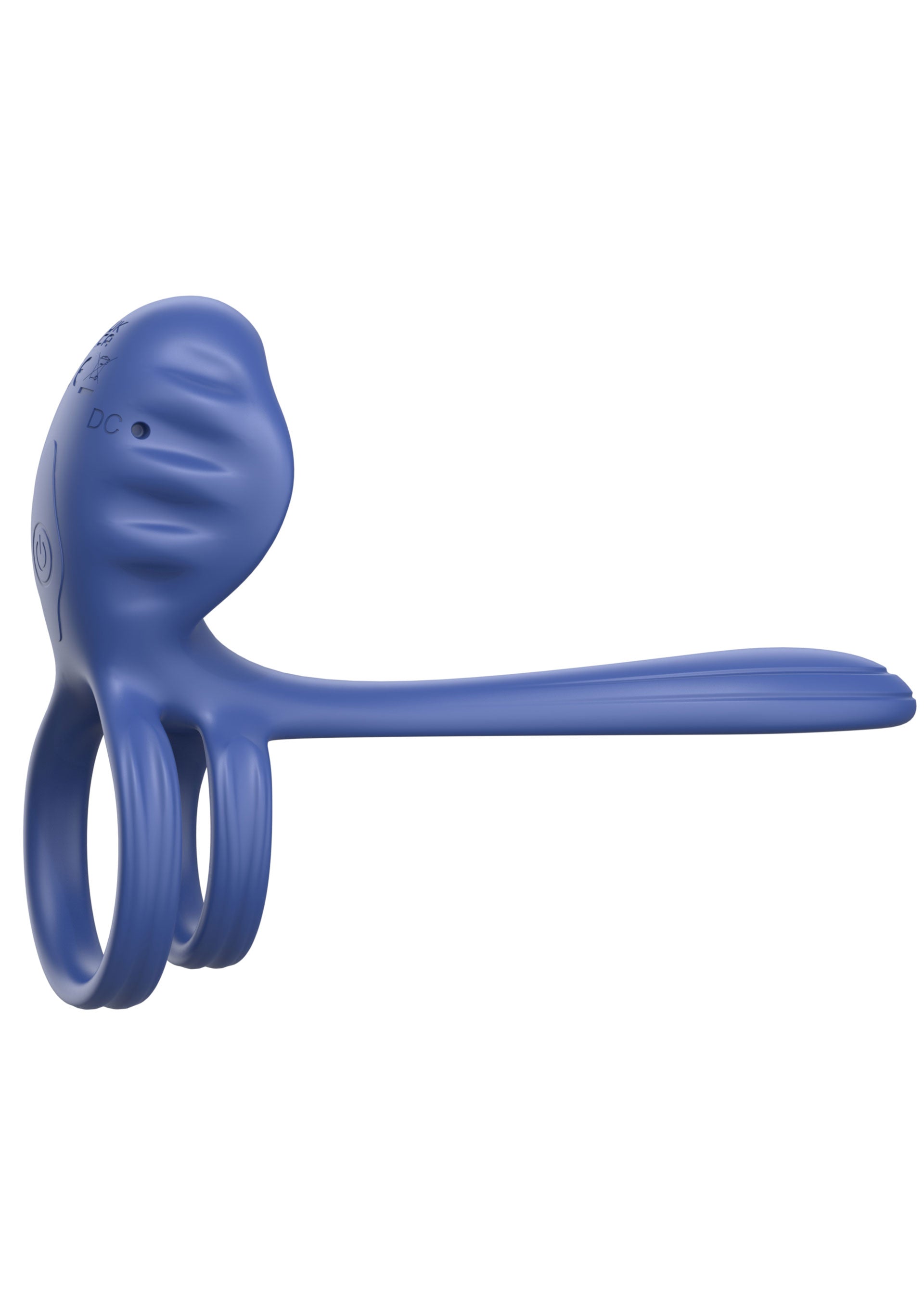 Stimulateur clitoridien vibrant bleu pour des sensations intenses.; Blauwe vibrerende clitorisstimulator voor intense sensaties.; Blue vibrating clitoral stimulator for intense sensations.
