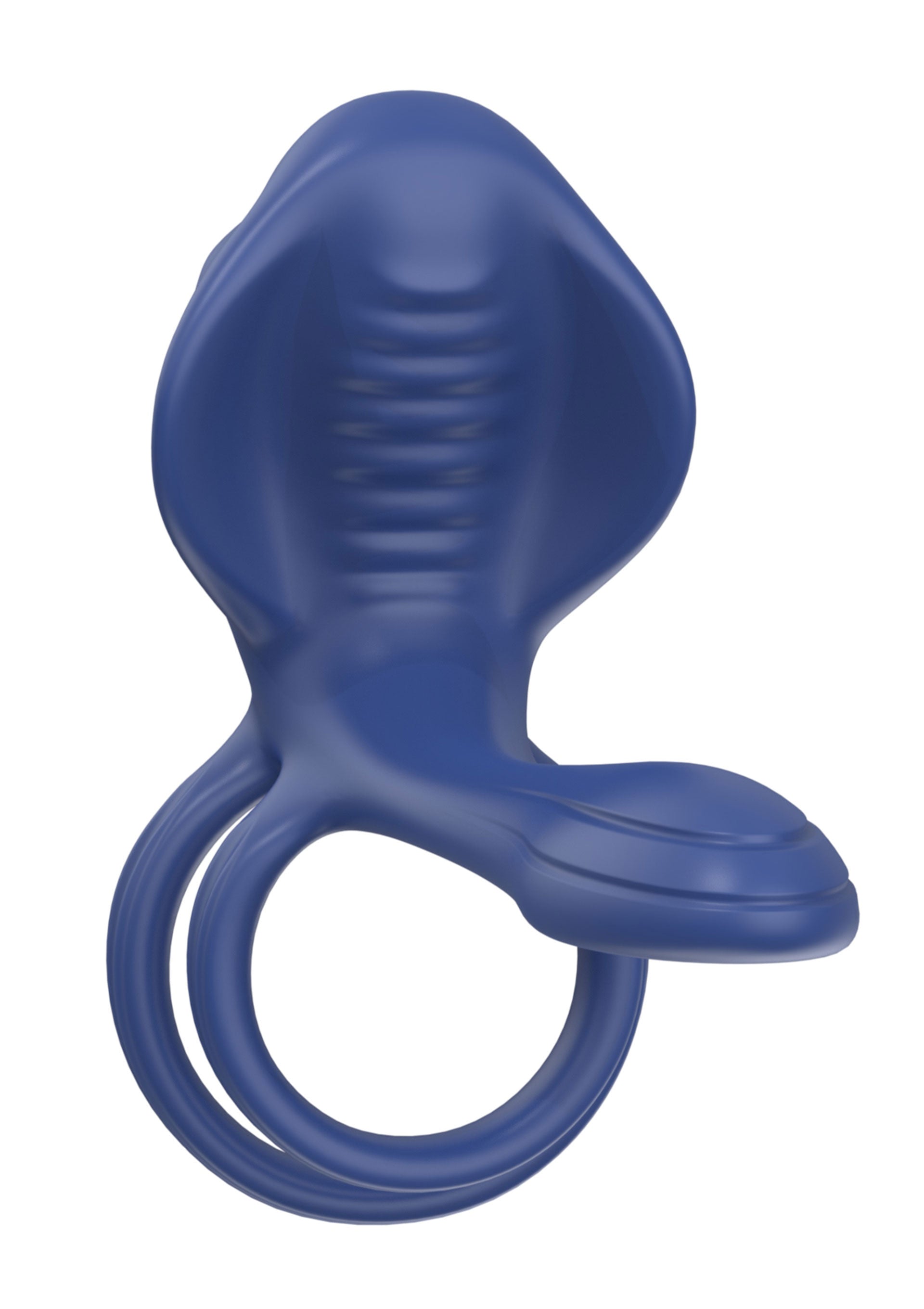 Anneau pénien bleu Cobra pour un plaisir intense et une performance améliorée.; Blauwe Cobra penisring voor intens plezier en verbeterde prestaties.; Blue Cobra cock ring for intense pleasure and improved performance.