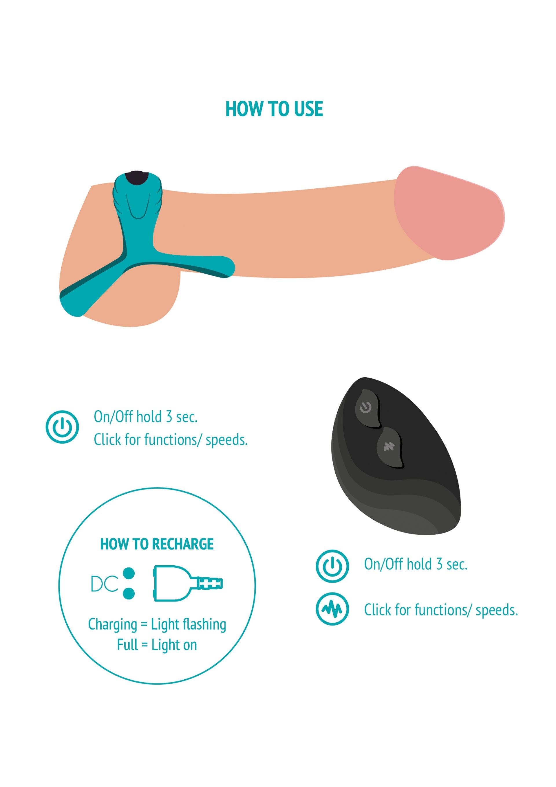 Xocoon Bond Vibrating Couples Ring + Remote
