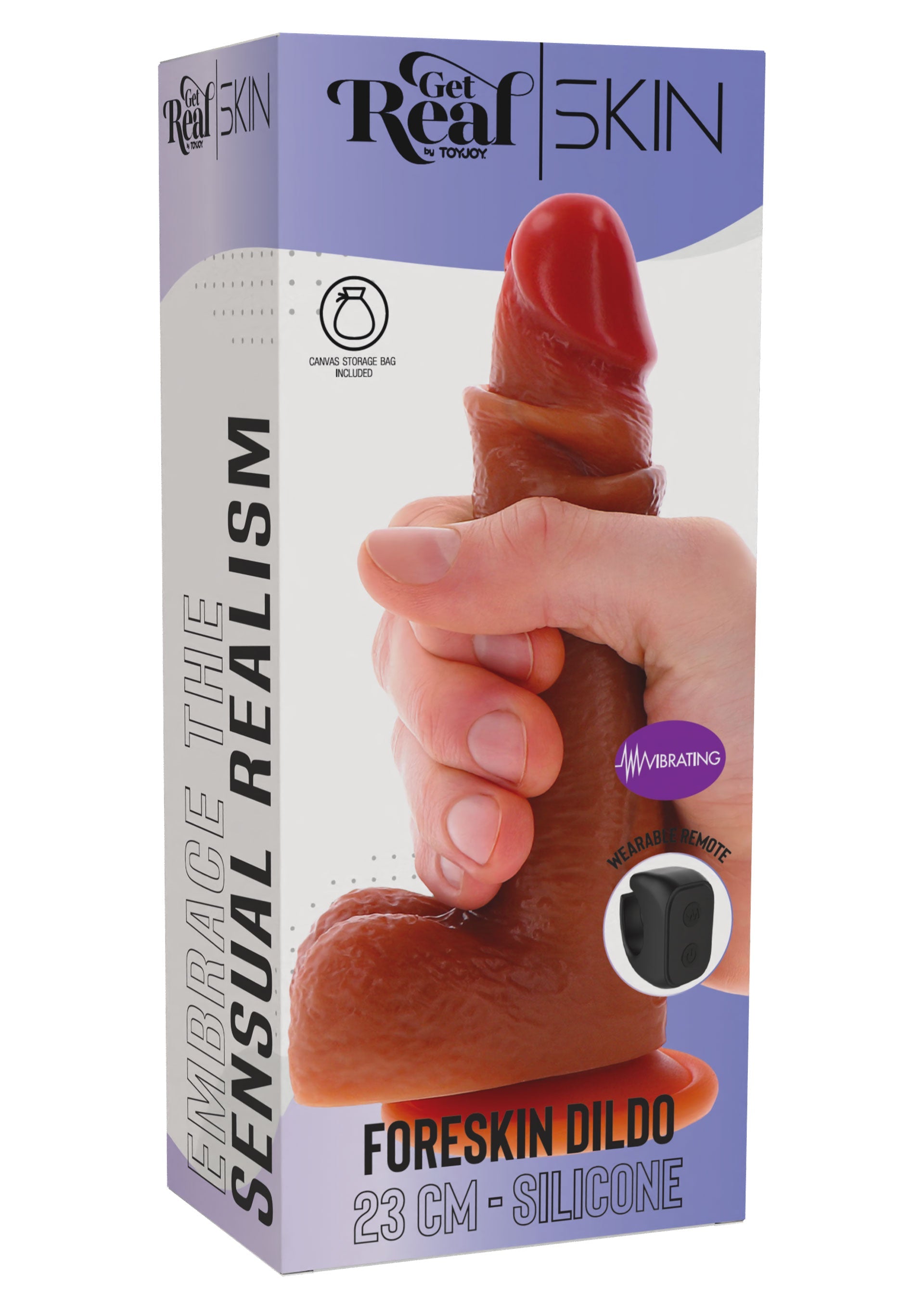 ToyJoy Foreskin Dildo Vibrating Silicone 23 cm