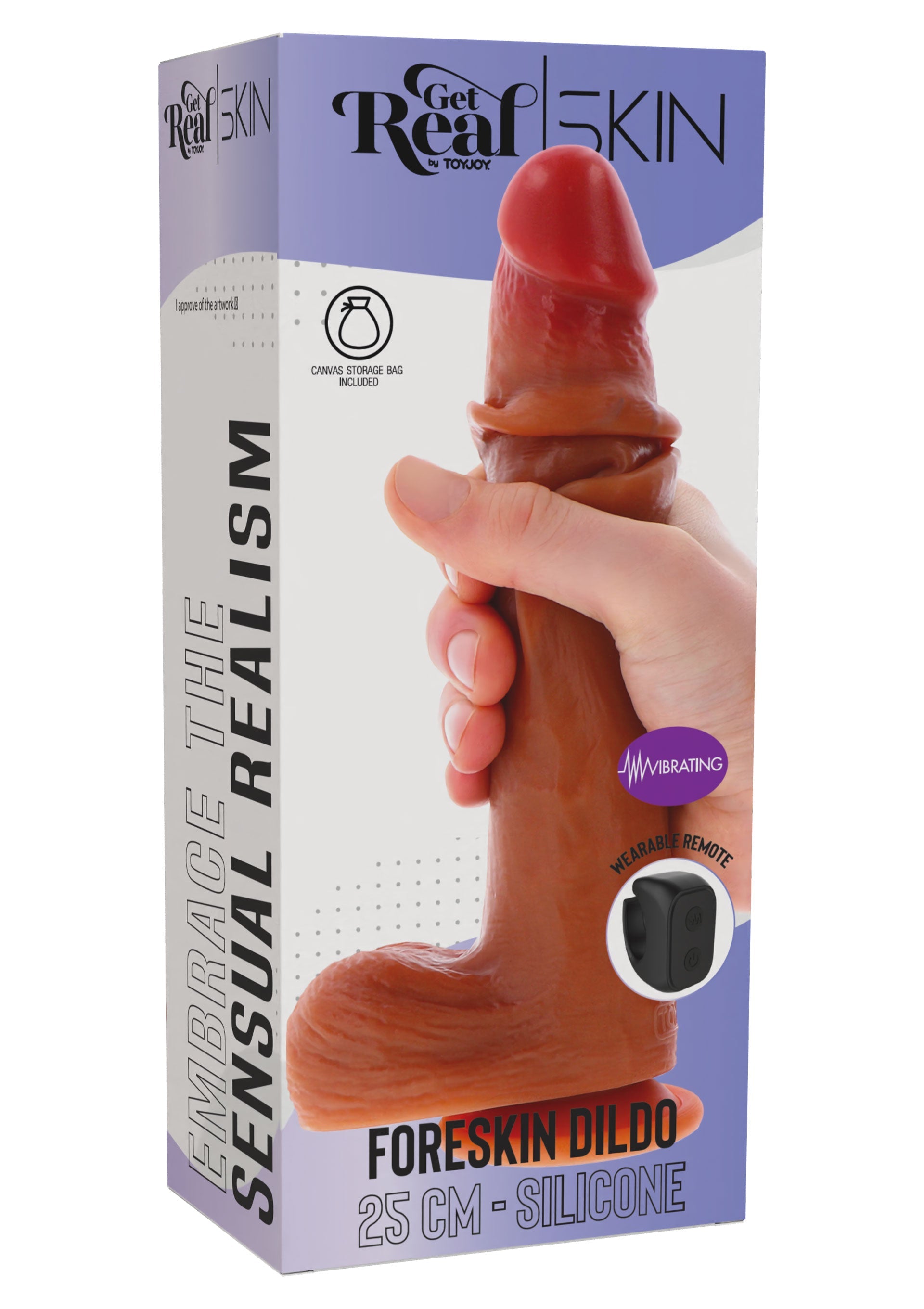 ToyJoy Foreskin Dildo Vibrating Silicone 25 cm
