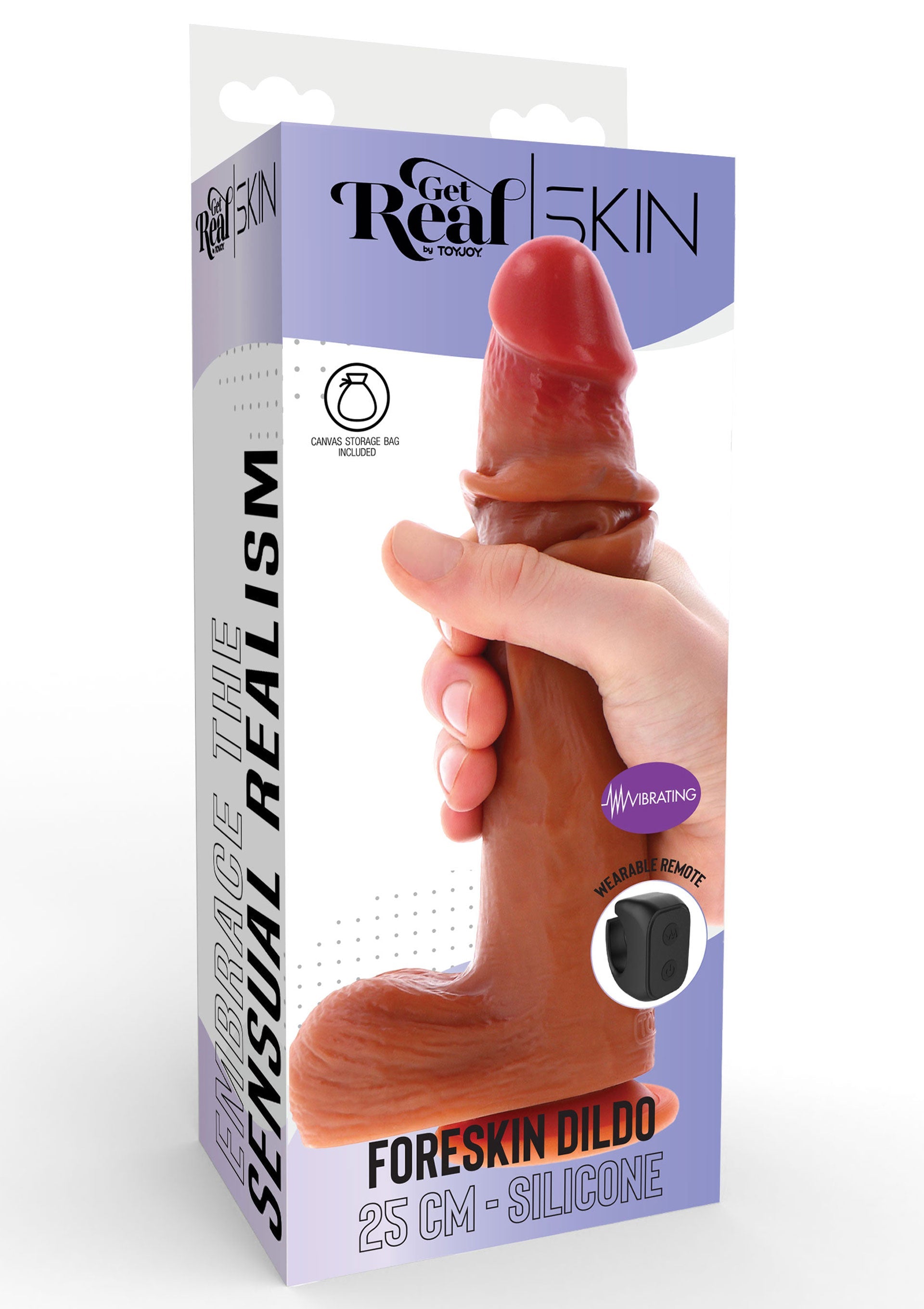 ToyJoy Foreskin Dildo Vibrating Silicone 25 cm