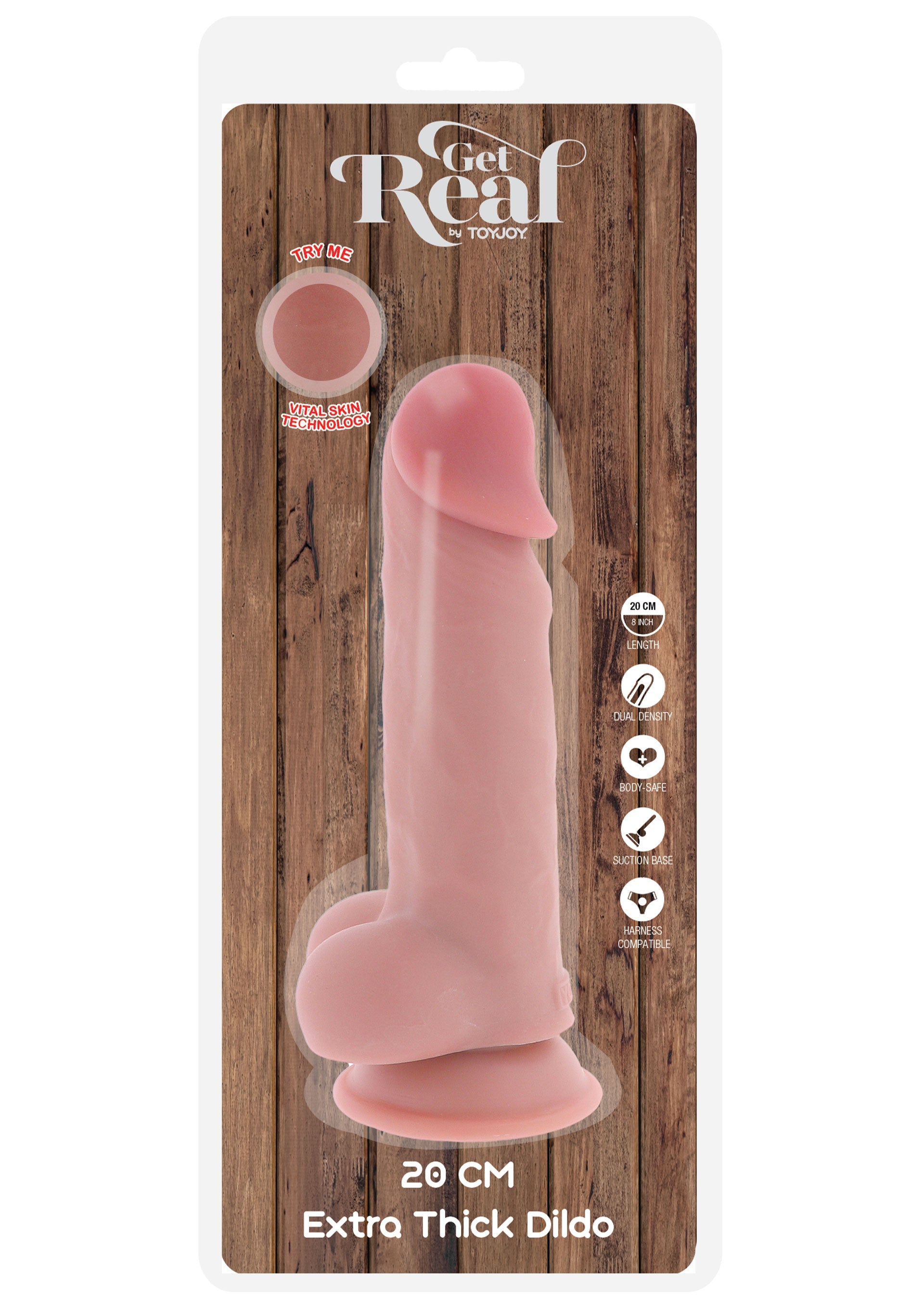 ToyJoy Deluxe Dual Density Thick Dildo TPE 20 cm