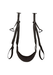 Balancelle de porte noire réglable pour adultes. Fixation facile pour plus de plaisir.; Verstelbare zwarte deur swing voor volwassenen. Eenvoudige bevestiging voor meer plezier.; Adjustable black door swing for adults. Easy attachment for enhanced pleasure.