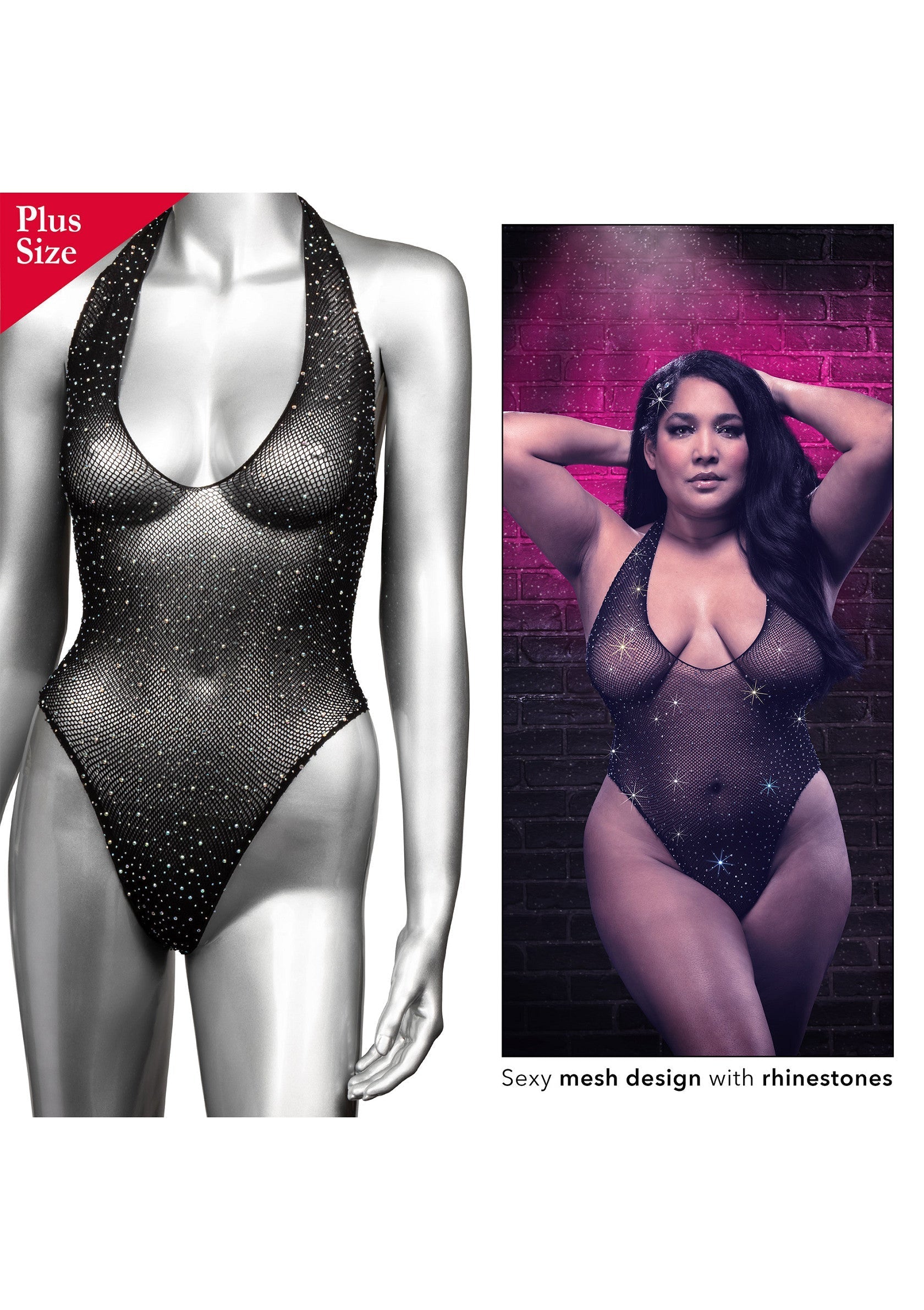 CalExotics Deep V Bodysuit Plus