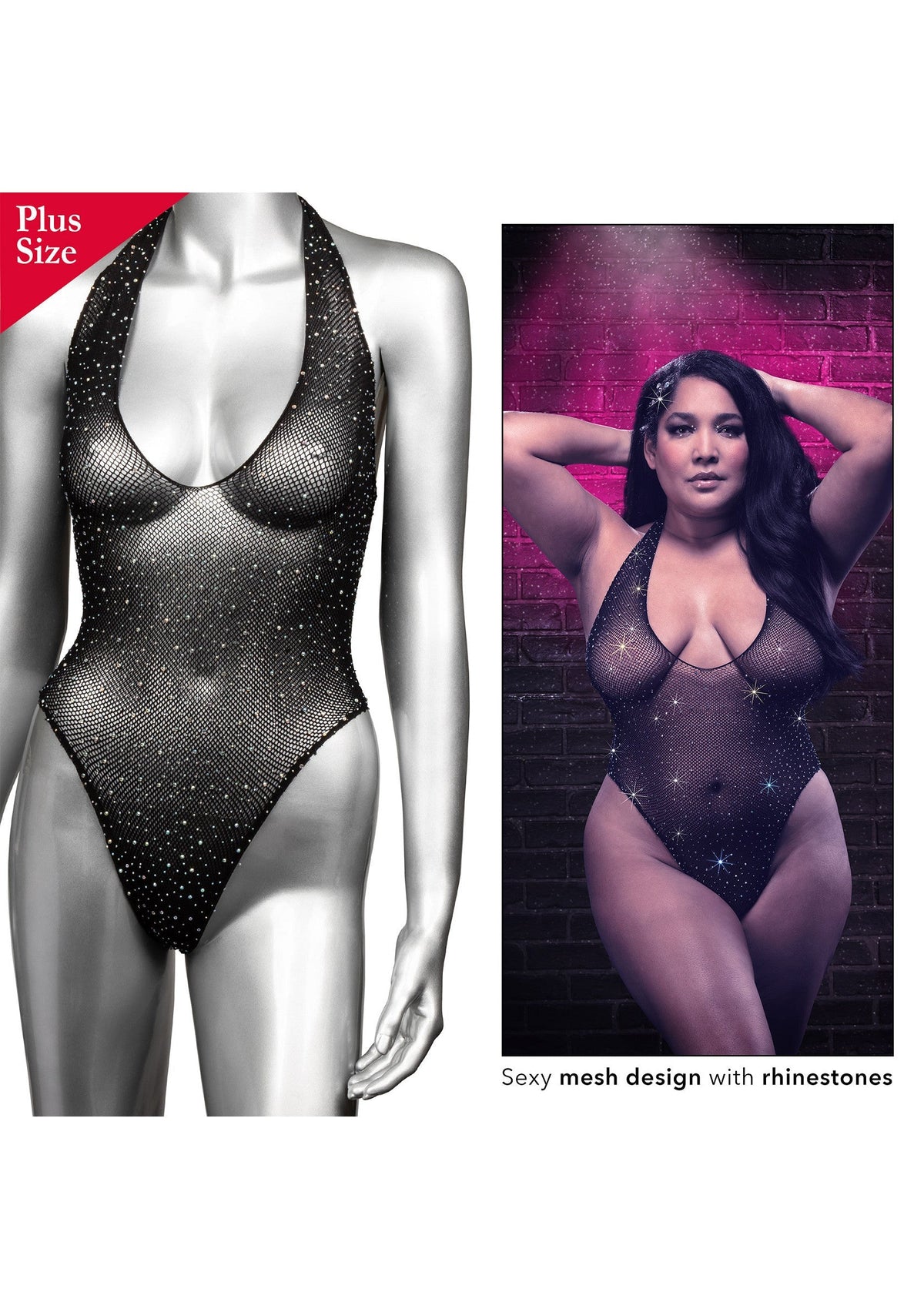 CalExotics Deep V Bodysuit Plus