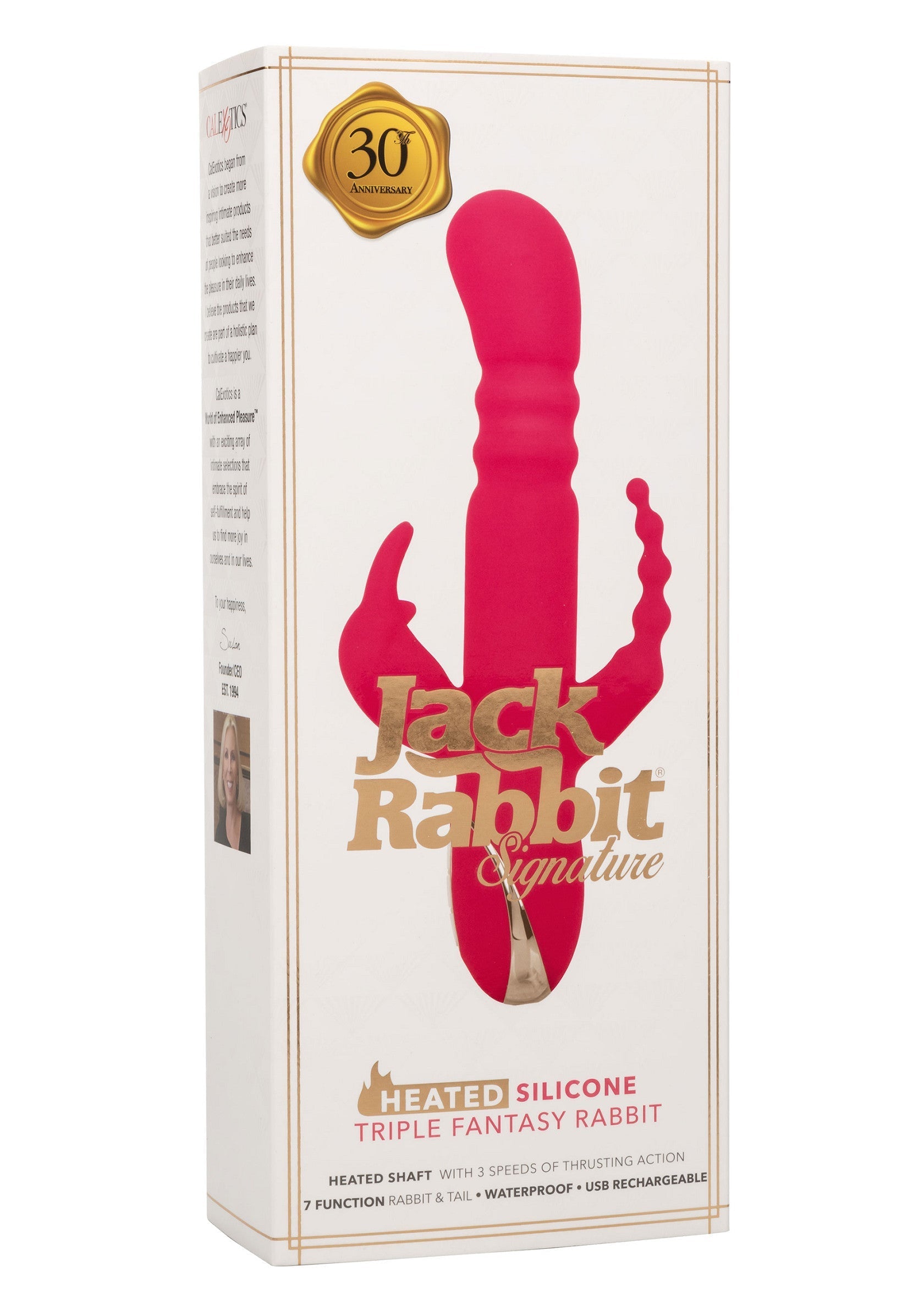 CalExotics Heated Silicone Triple Rabbit