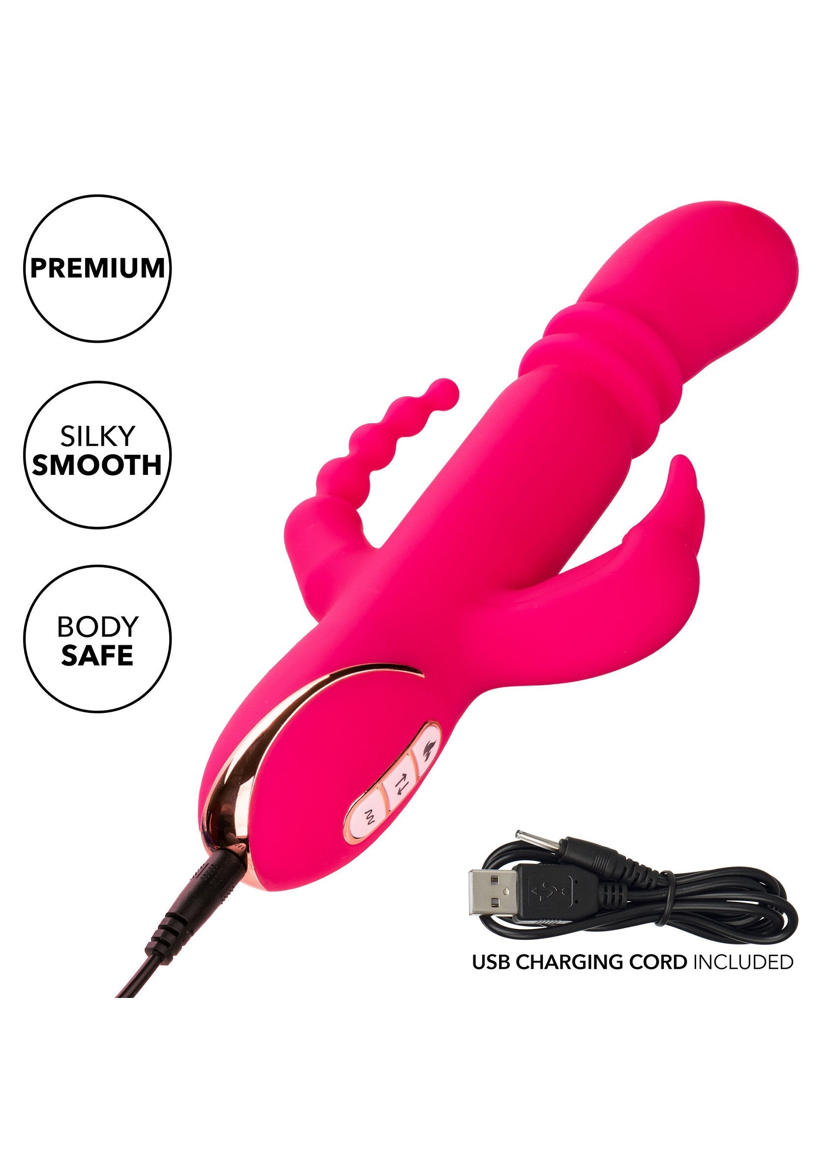 CalExotics Heated Silicone Triple Rabbit