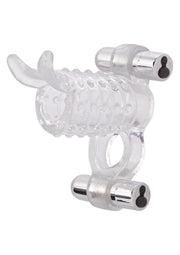 Améliorez votre plaisir avec ce stimulateur pénien transparent et vibrant pour des sensations intenses.; Verbeter je plezier met deze transparante en vibrerende penisstimulator voor intense sensaties.; Enhance your pleasure with this transparent, vibrating penis enhancer for intense sensations.