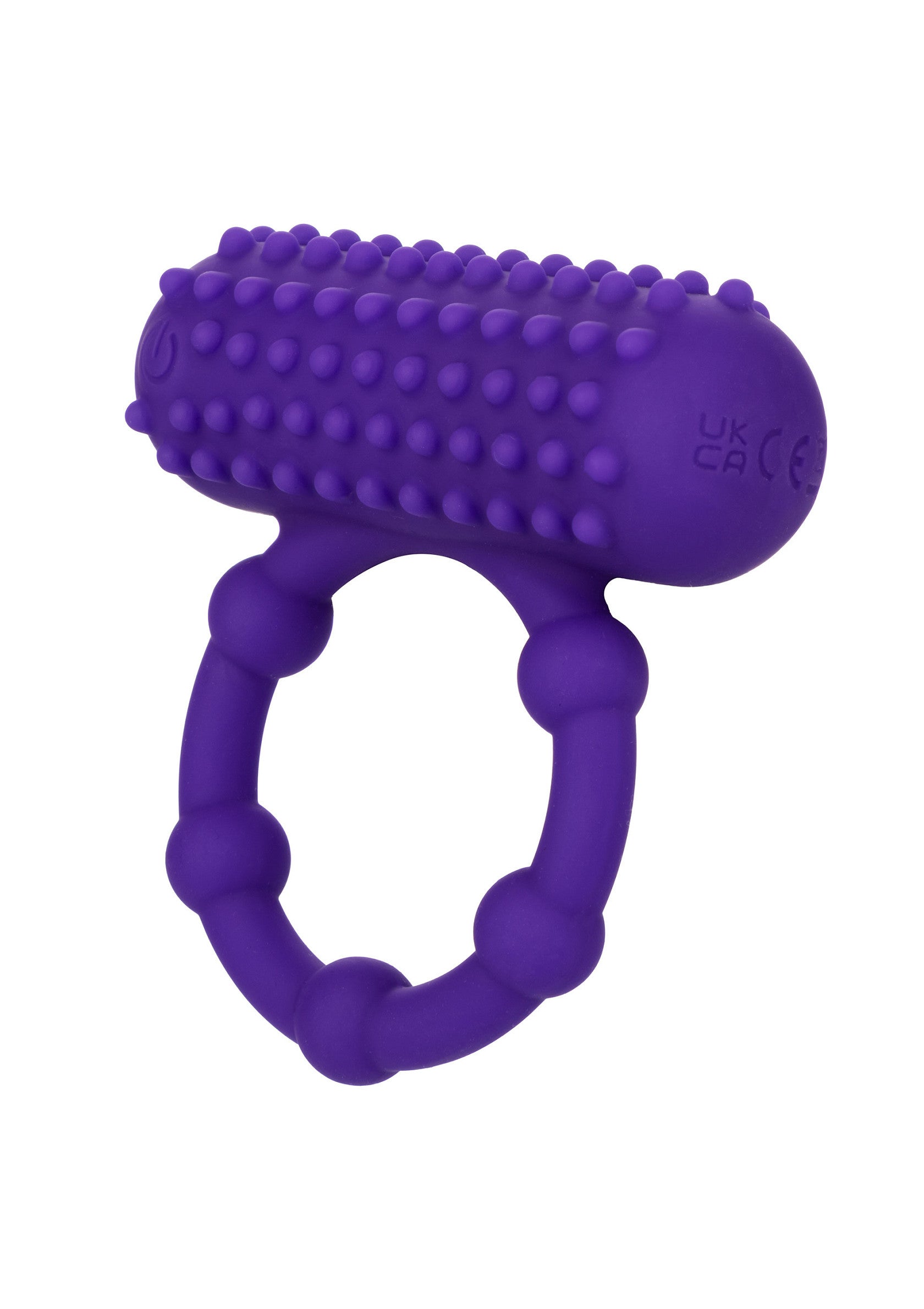 Anneau vibrant violet texturé pour le plaisir masculin. Stimulez et prolongez avec cet accessoire intime.; Paarse vibrerende cockring met textuur voor mannelijk genot. Stimuleer en verleng met dit intieme accessoire.; Textured purple vibrating cock ring for male pleasure. Stimulate and prolong with this intimate accessory.