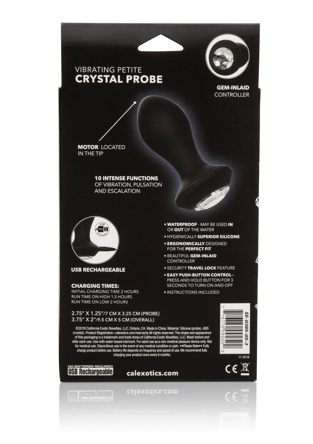 CalExotics Vibrating Petite Crystal Probe