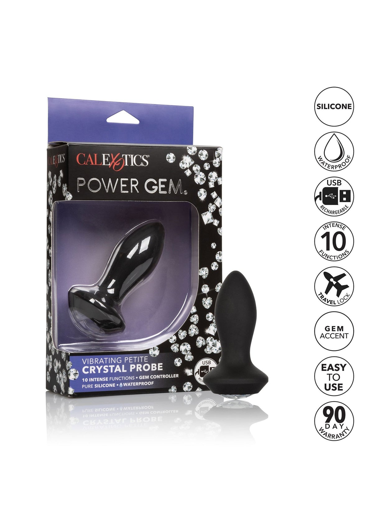 CalExotics Vibrating Petite Crystal Probe