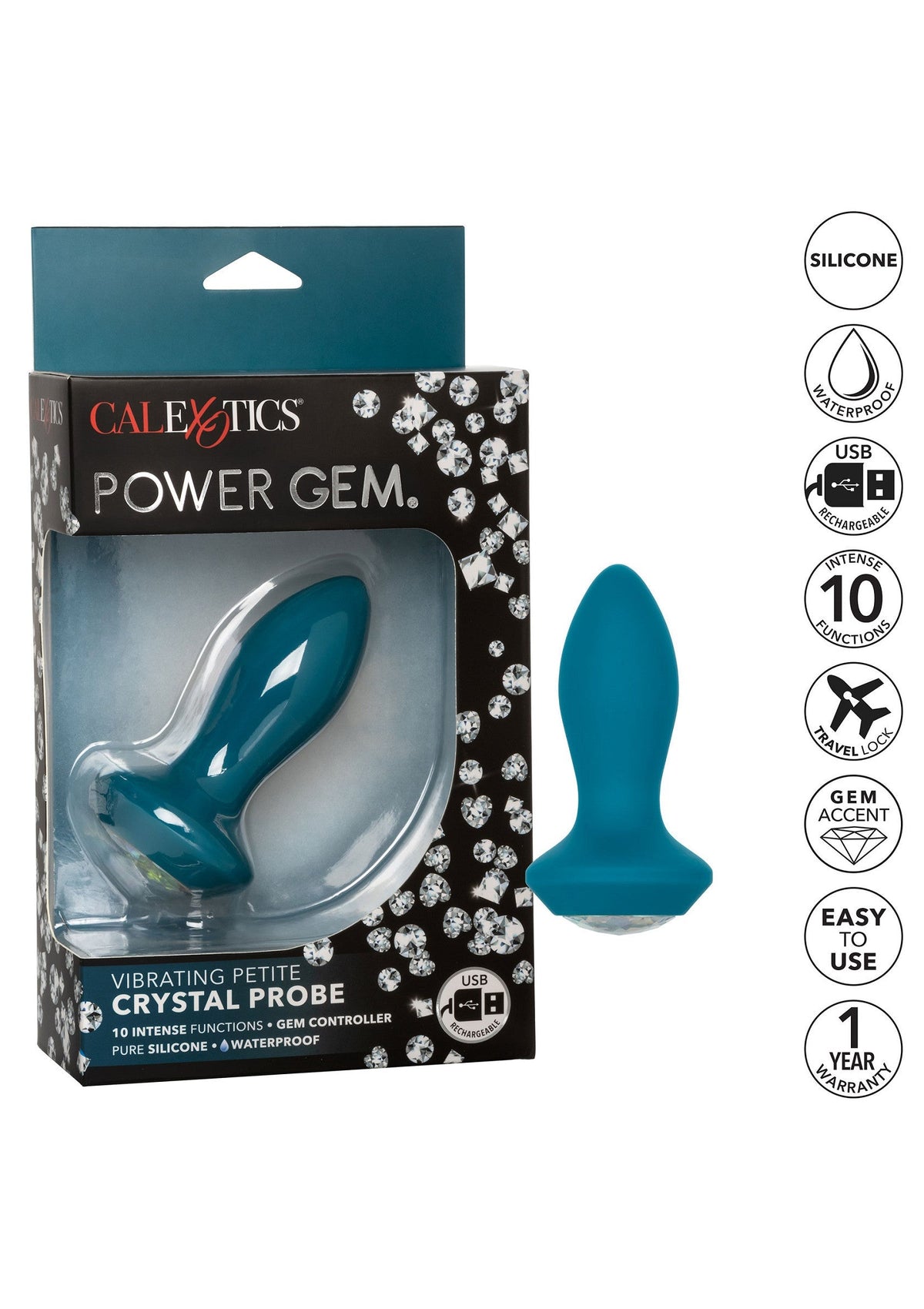 CalExotics Vibrating Petite Crystal Probe