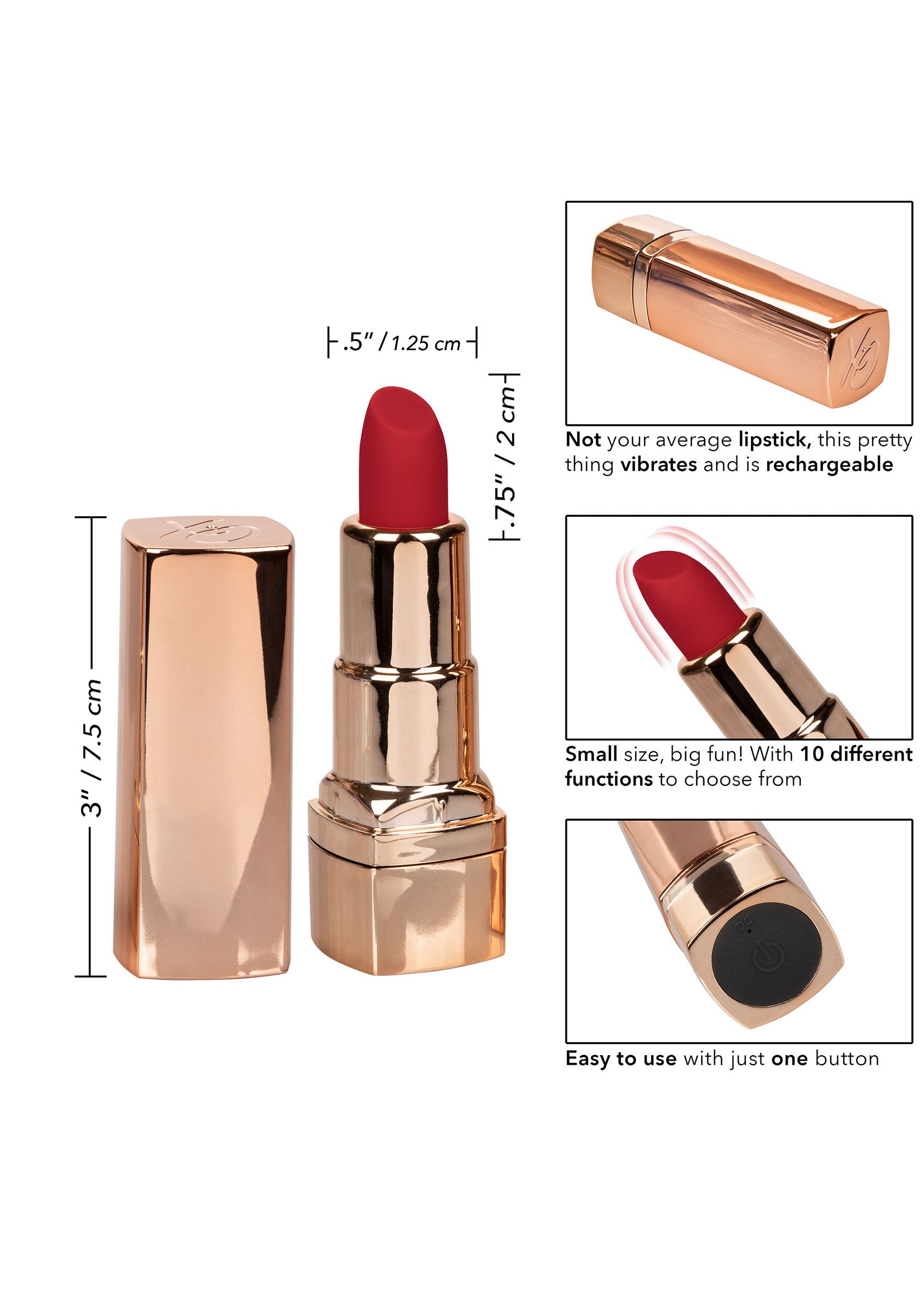 CalExotics Hide & Play Lipstick Rechargeable