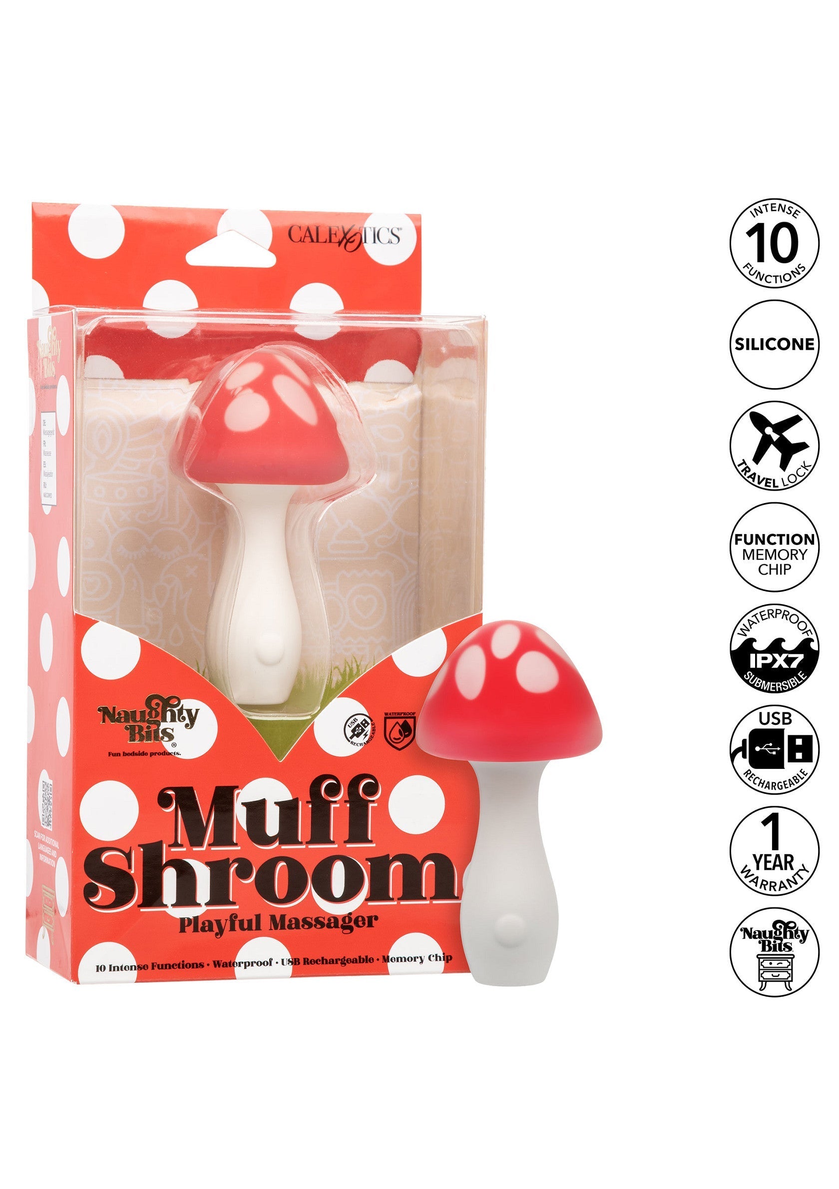 CalExotics Muff Shroom Playful Massager