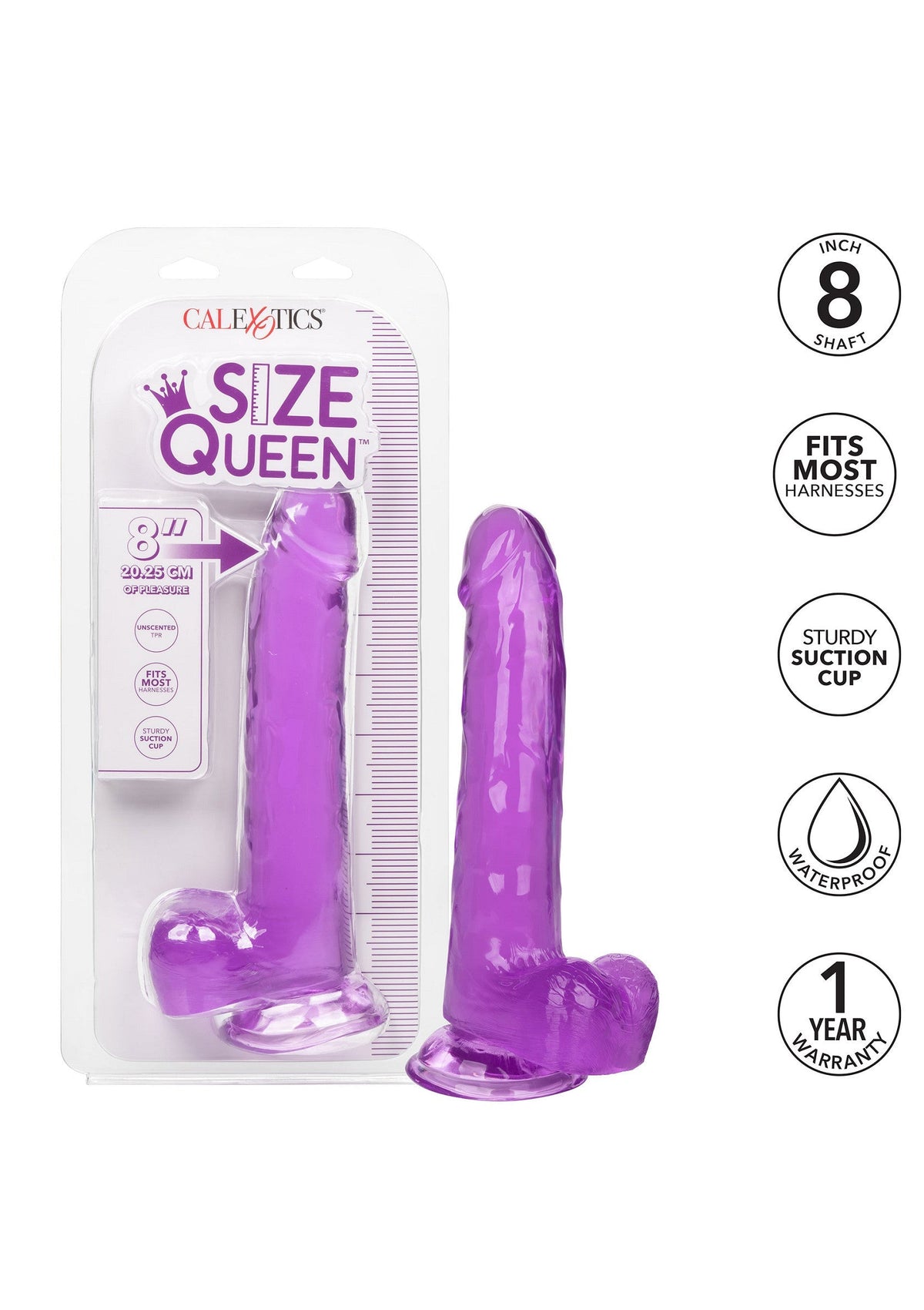 CalExotics Queen Size Dong 8 inch