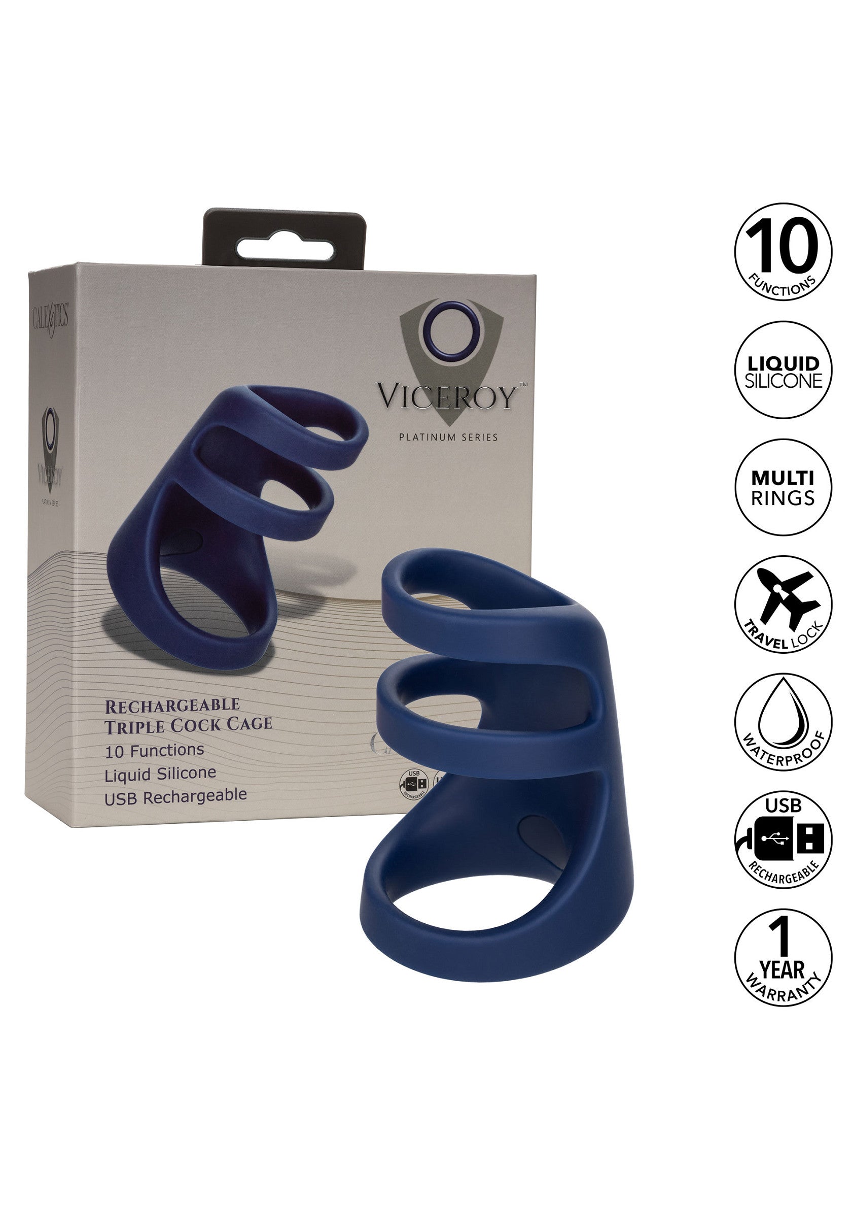CalExotics Rechargeable Triple Cock Cage