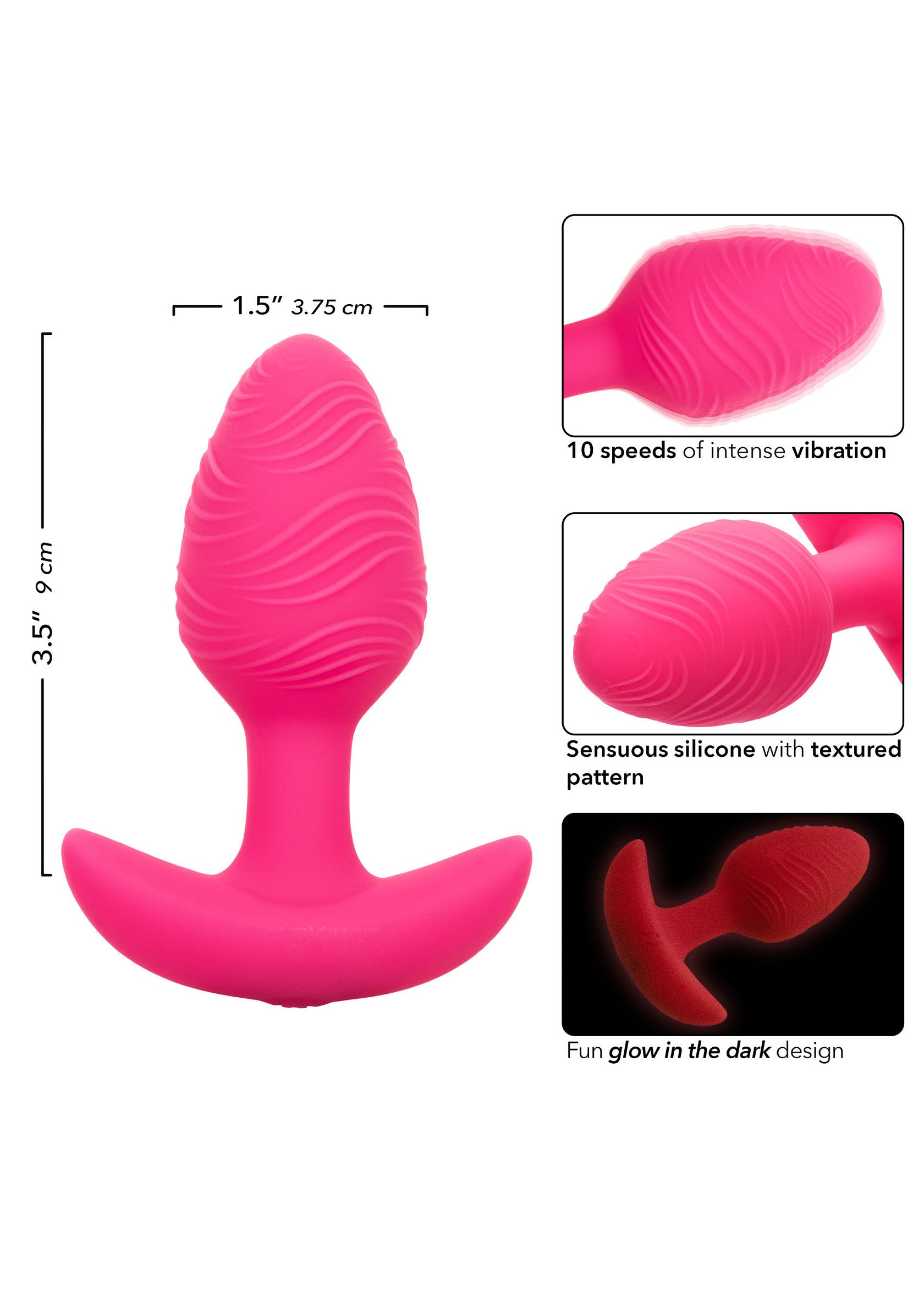 CalExotics Cheeky Glow Vibrating Plug S
