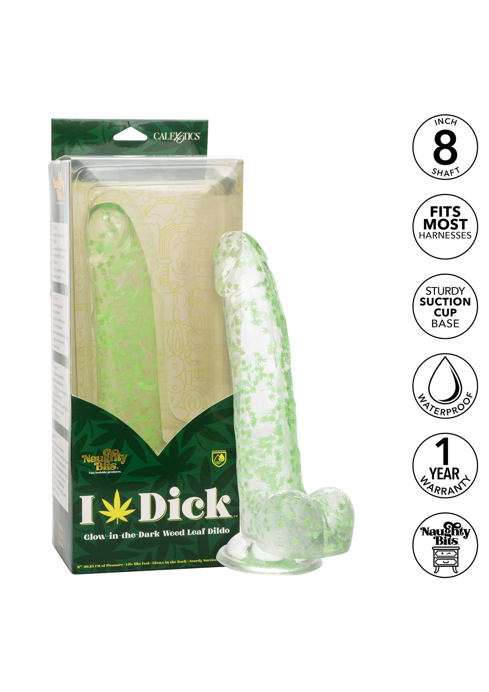 CalExotics I Leaf Dick Glow Dildo