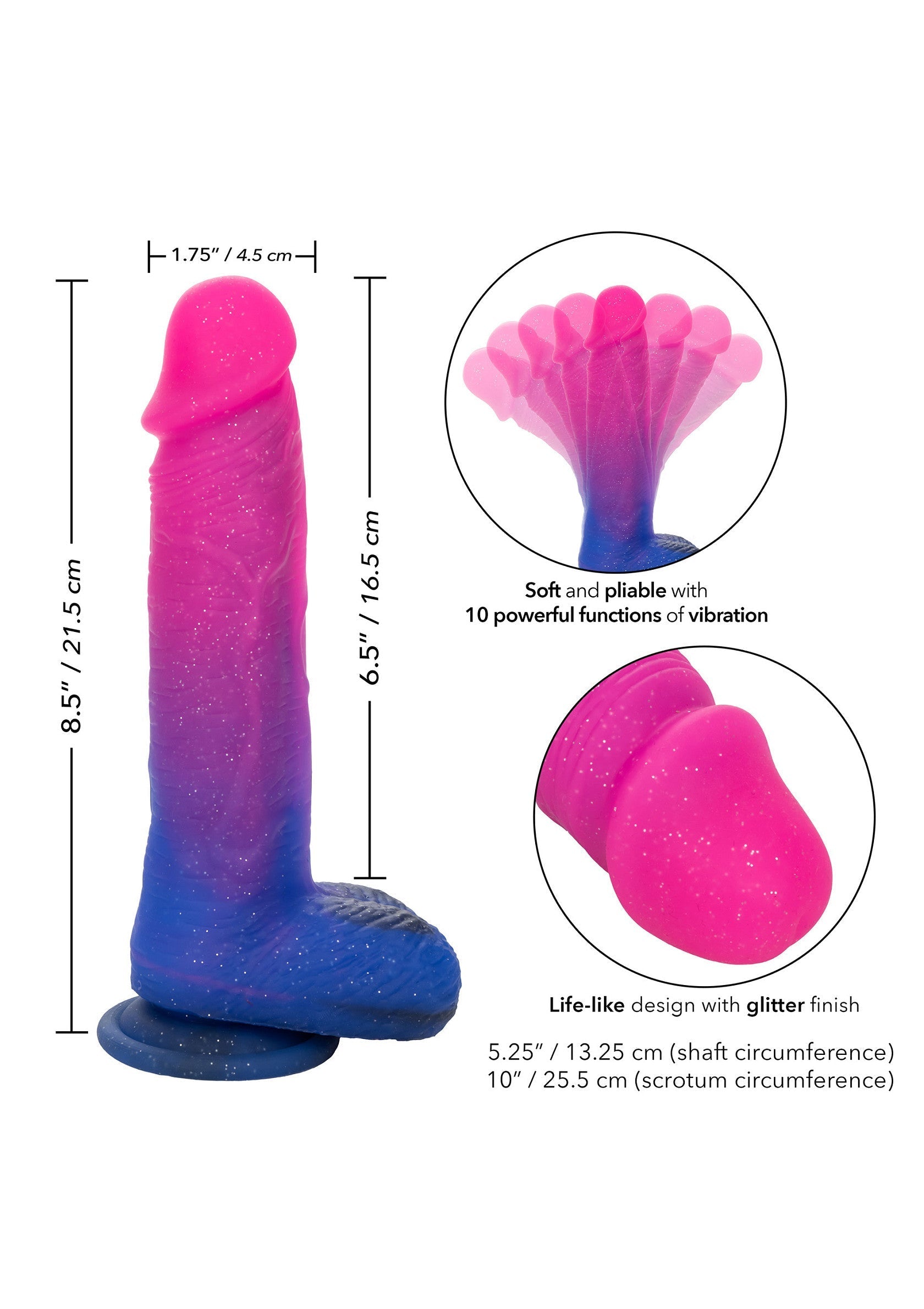 CalExotics Ombre Hombre Vibrating Dildo