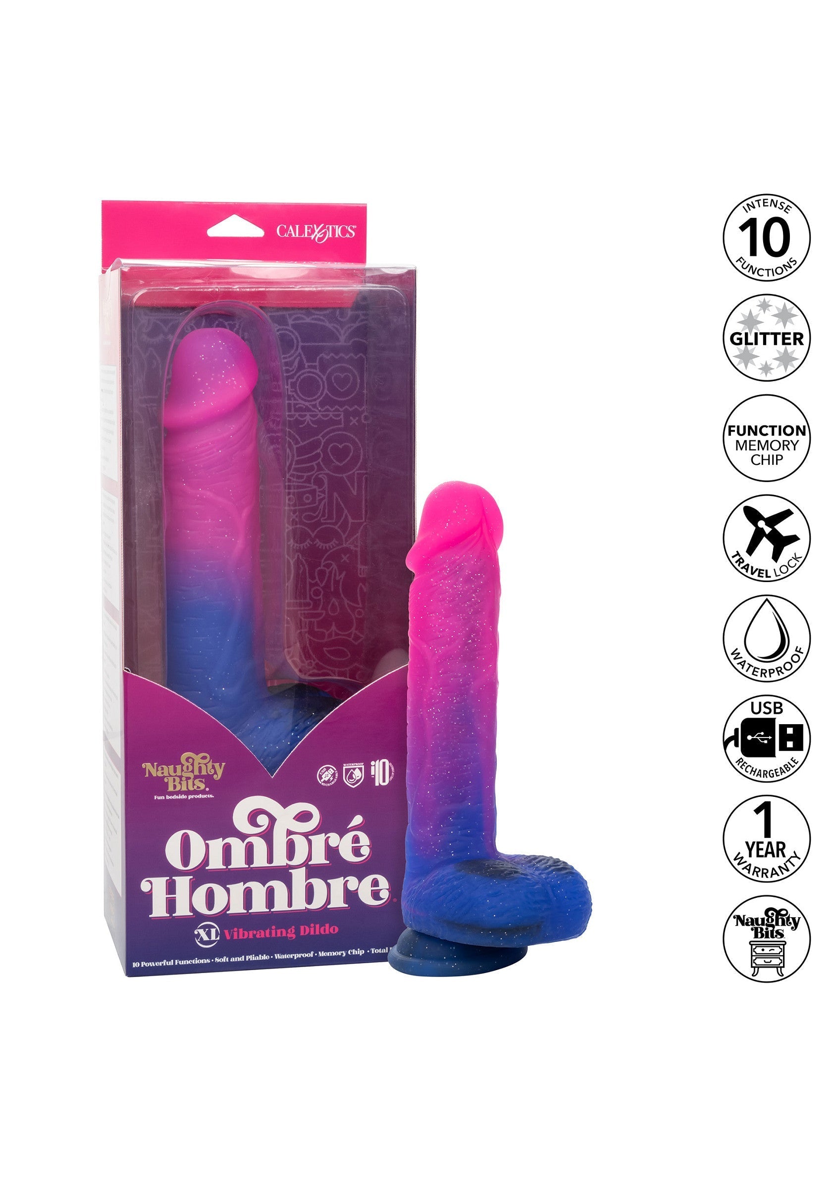 CalExotics Ombre Hombre Vibrating Dildo