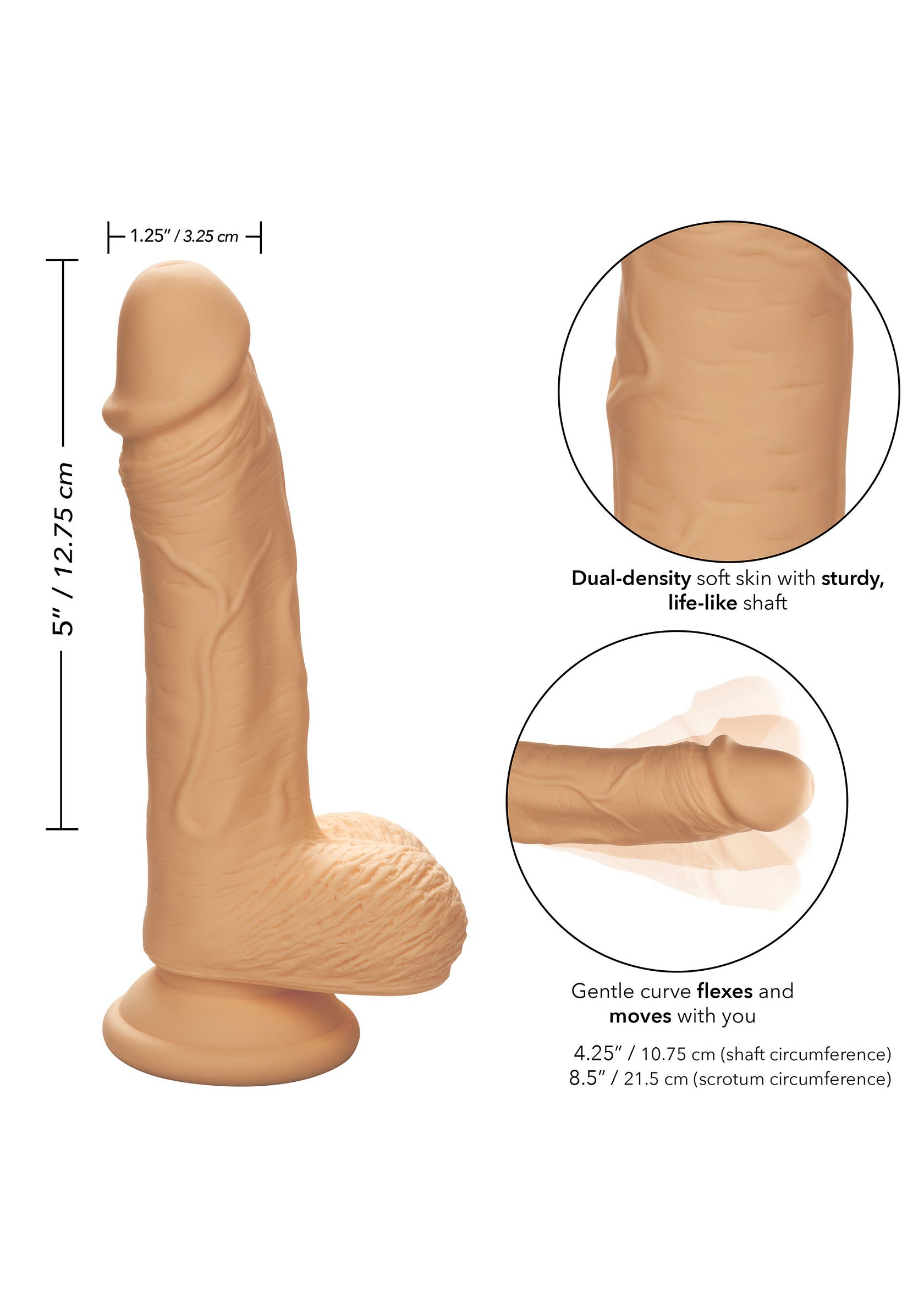 CalExotics Dual Density Silicone Stud 5 inch
