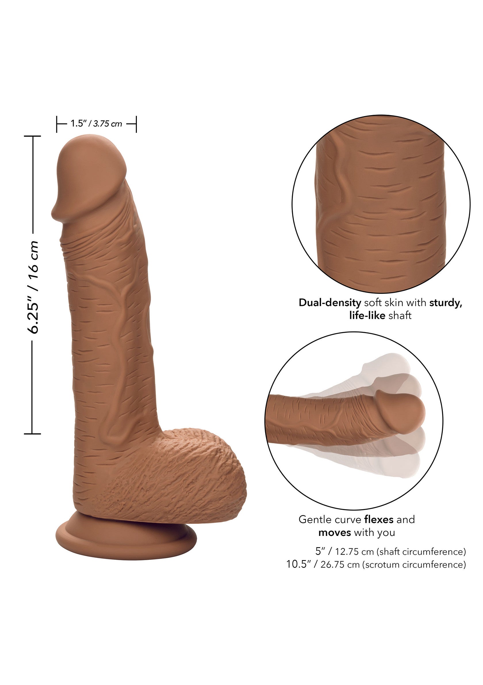 CalExotics Dual Density Silicone Stud 6.25 inch