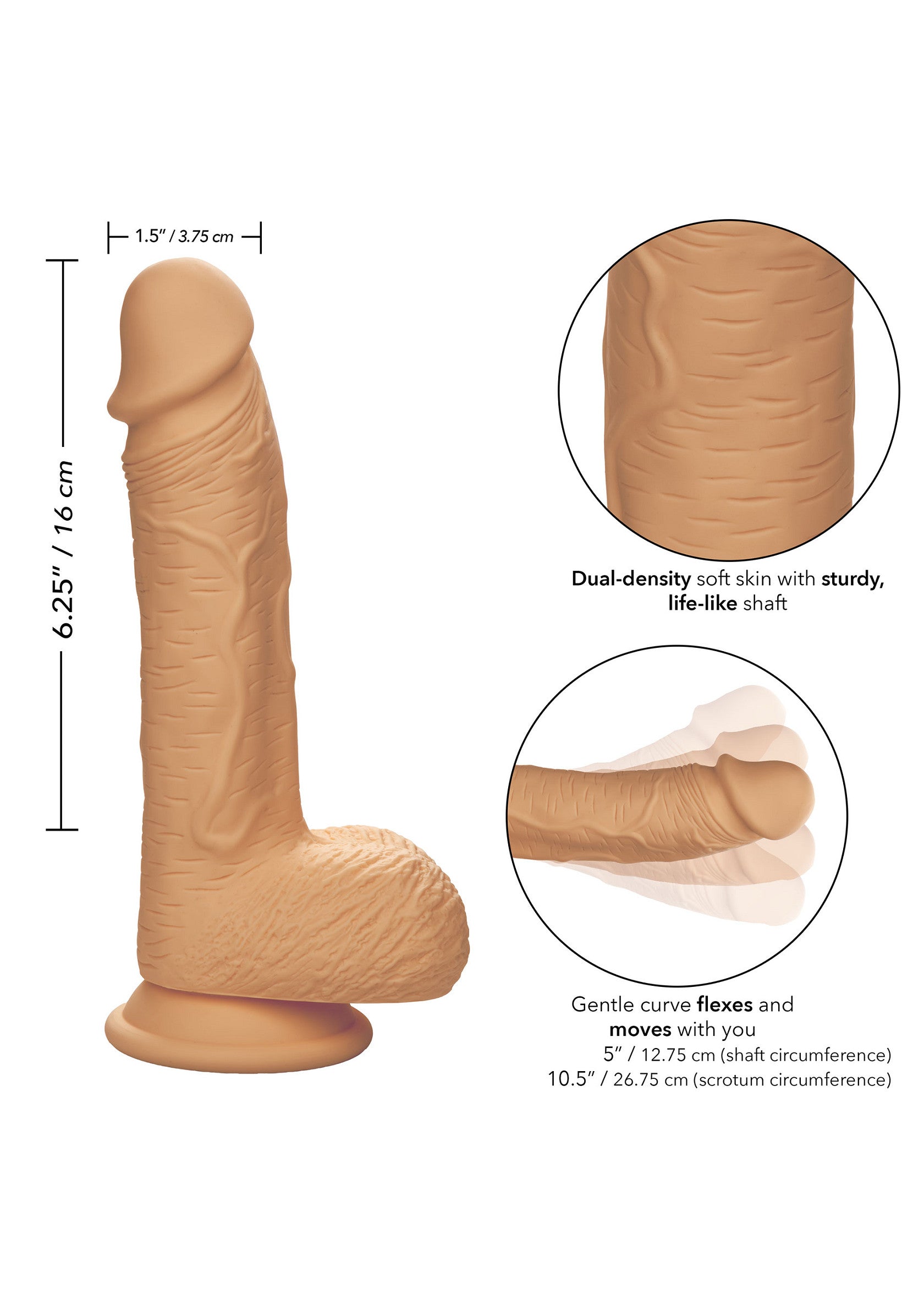 CalExotics Dual Density Silicone Stud 6.25 inch