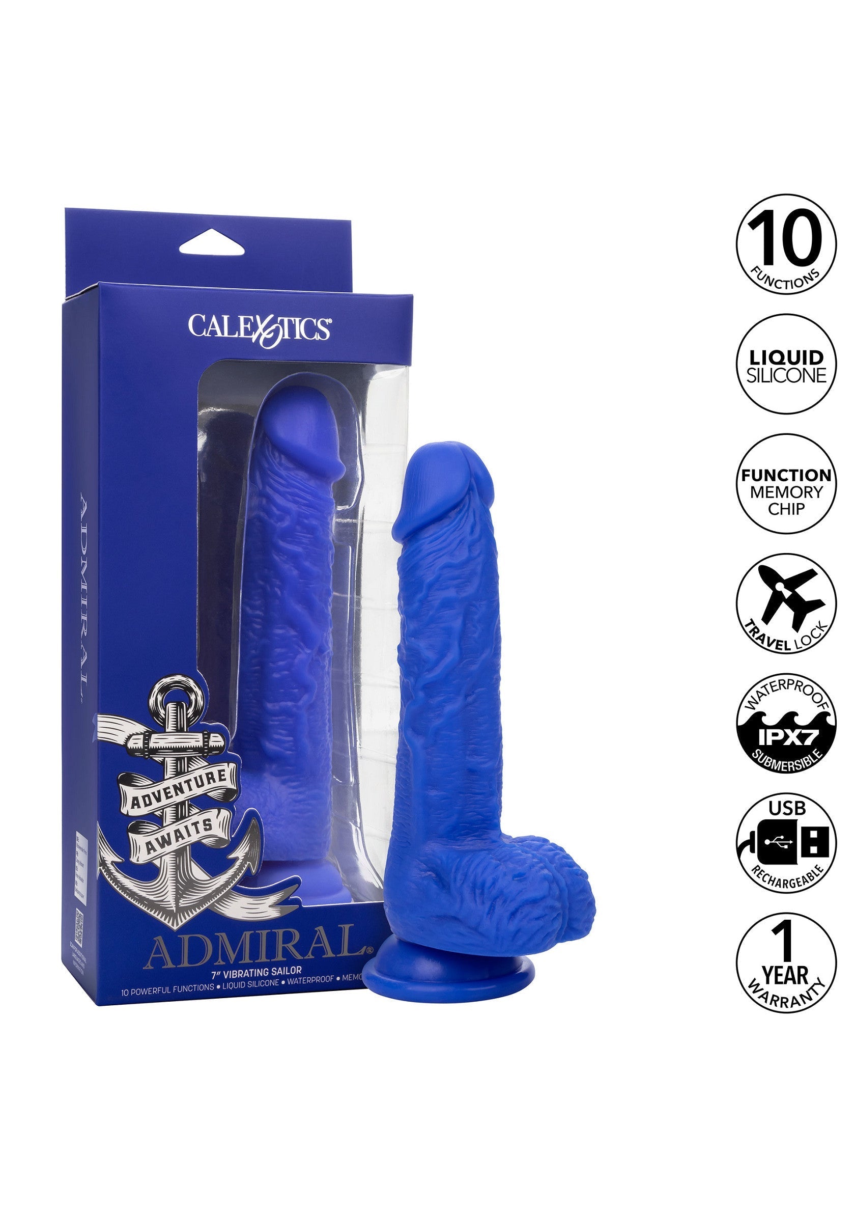 CalExotics Admiral 7 Vibrating Sailor