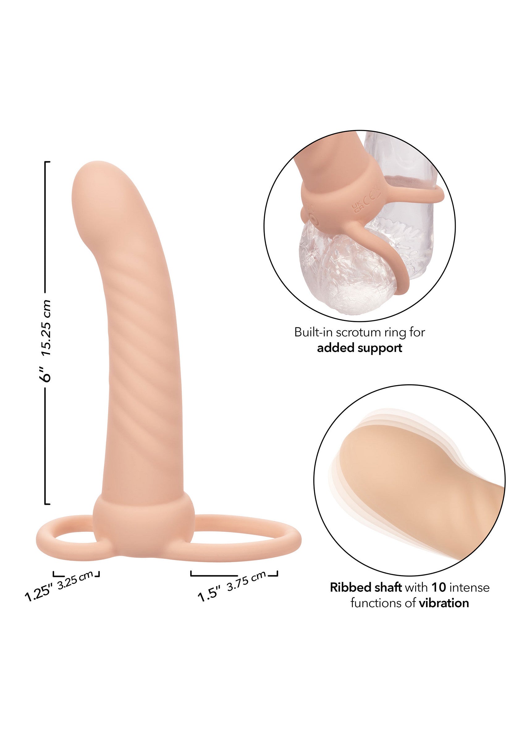 CalExotics Ribbed Dual Penetrator