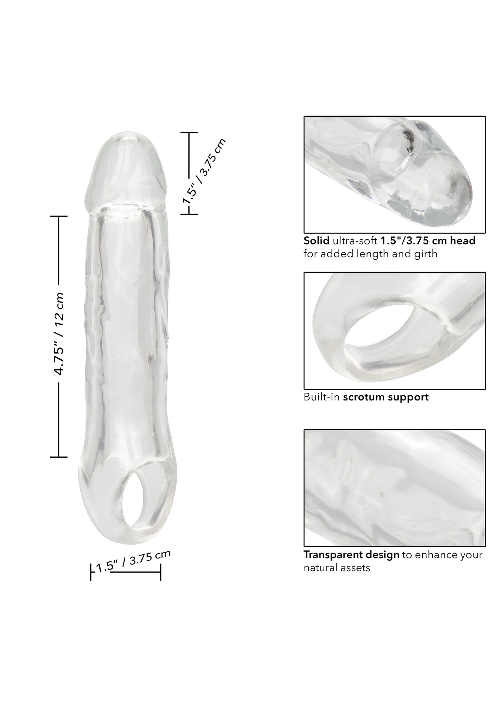 CalExotics Clear Extension 6.5 inch