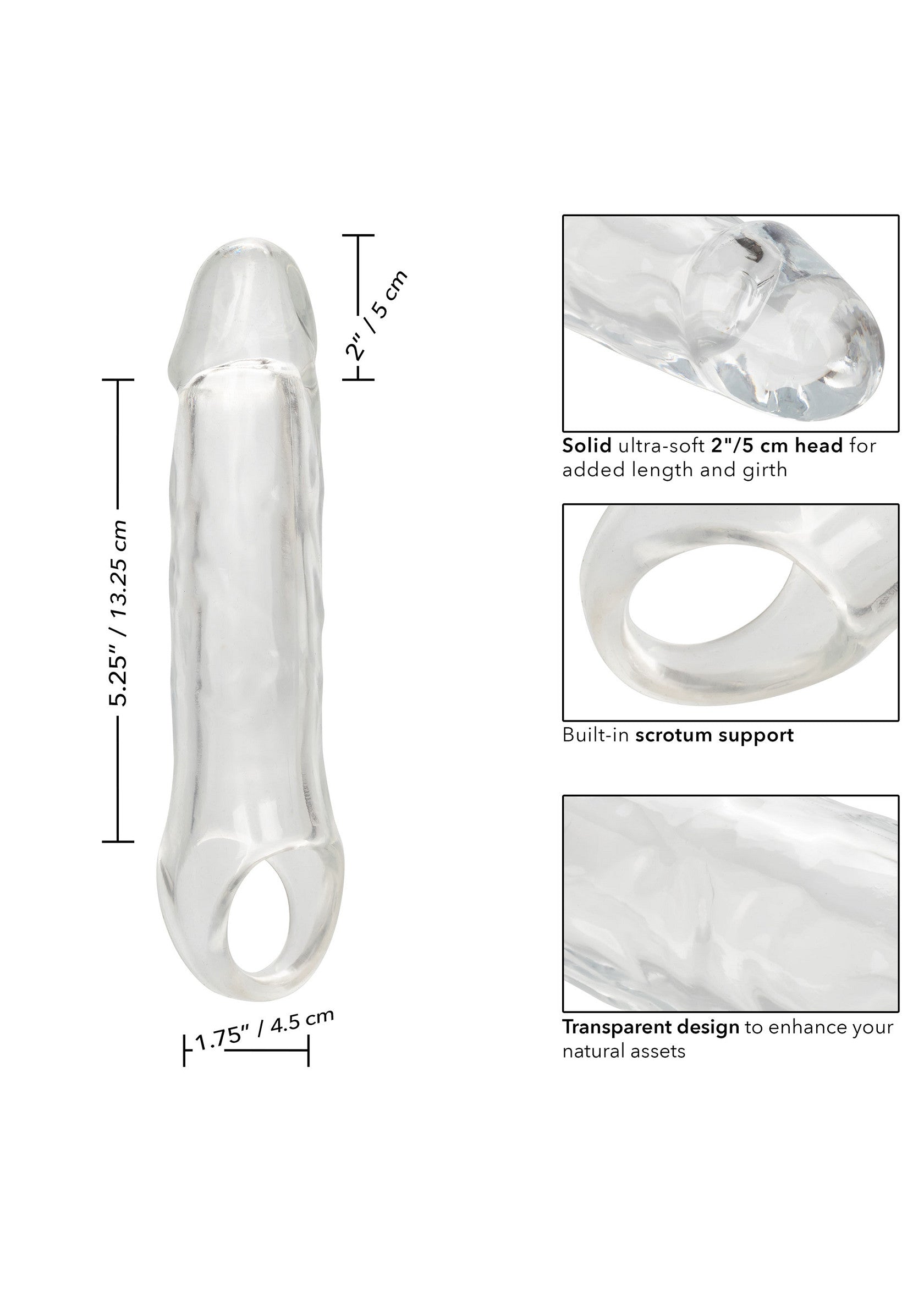 CalExotics Clear Extension 7.5 inch