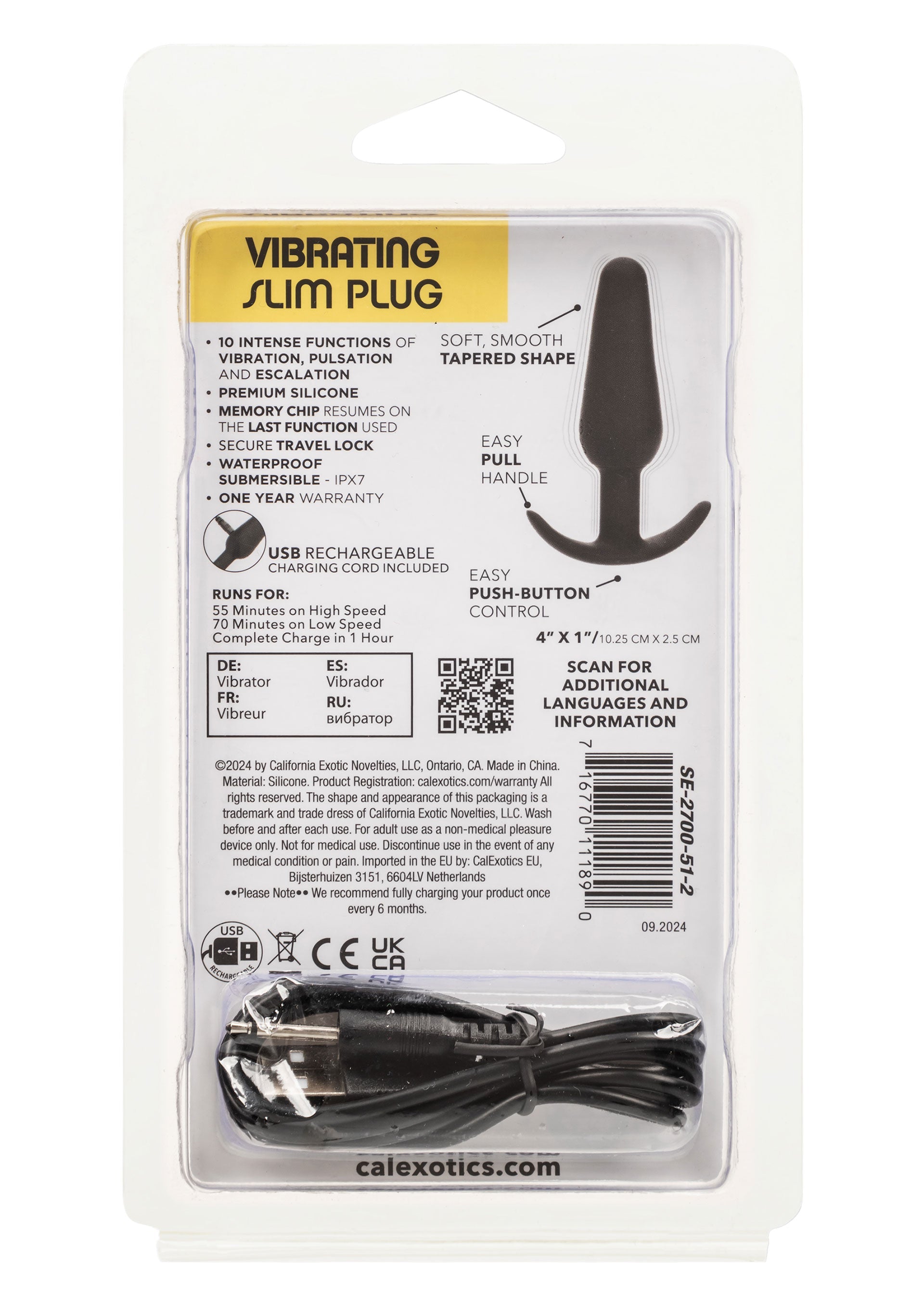 CalExotics Vibrating Slim Plug