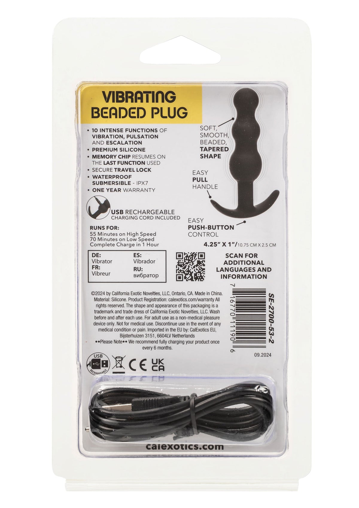 CalExotics Vibrating Beaded Plug