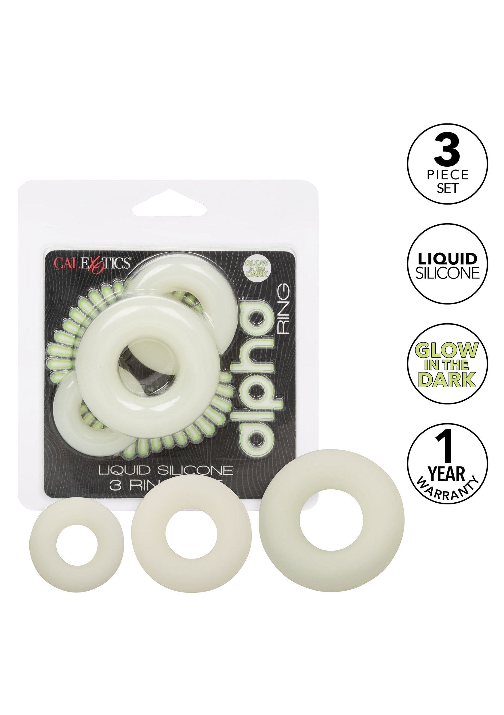 CalExotics Silicone 3 Ring Set