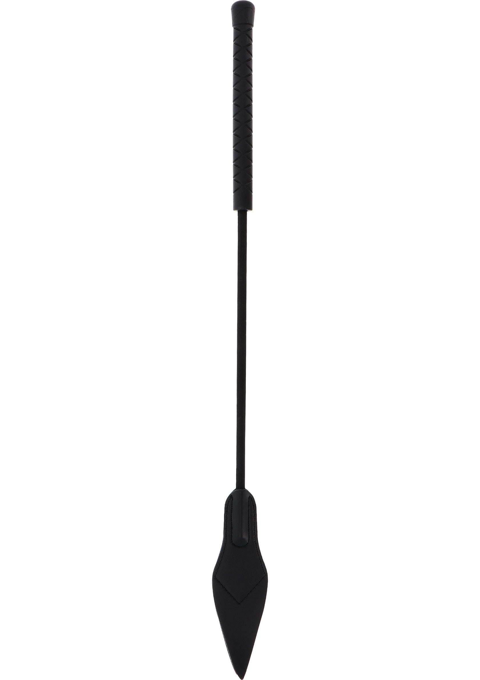 Cravache noire élégante pour pimenter vos jeux coquins. Design raffiné et prise en main confortable.; Elegante zwarte zweep om je stoutste spelletjes mee op te fleuren. Verfijnd design en comfortabele grip.; Elegant black flogger to spice up your naughtiest games. Refined design and comfortable grip.