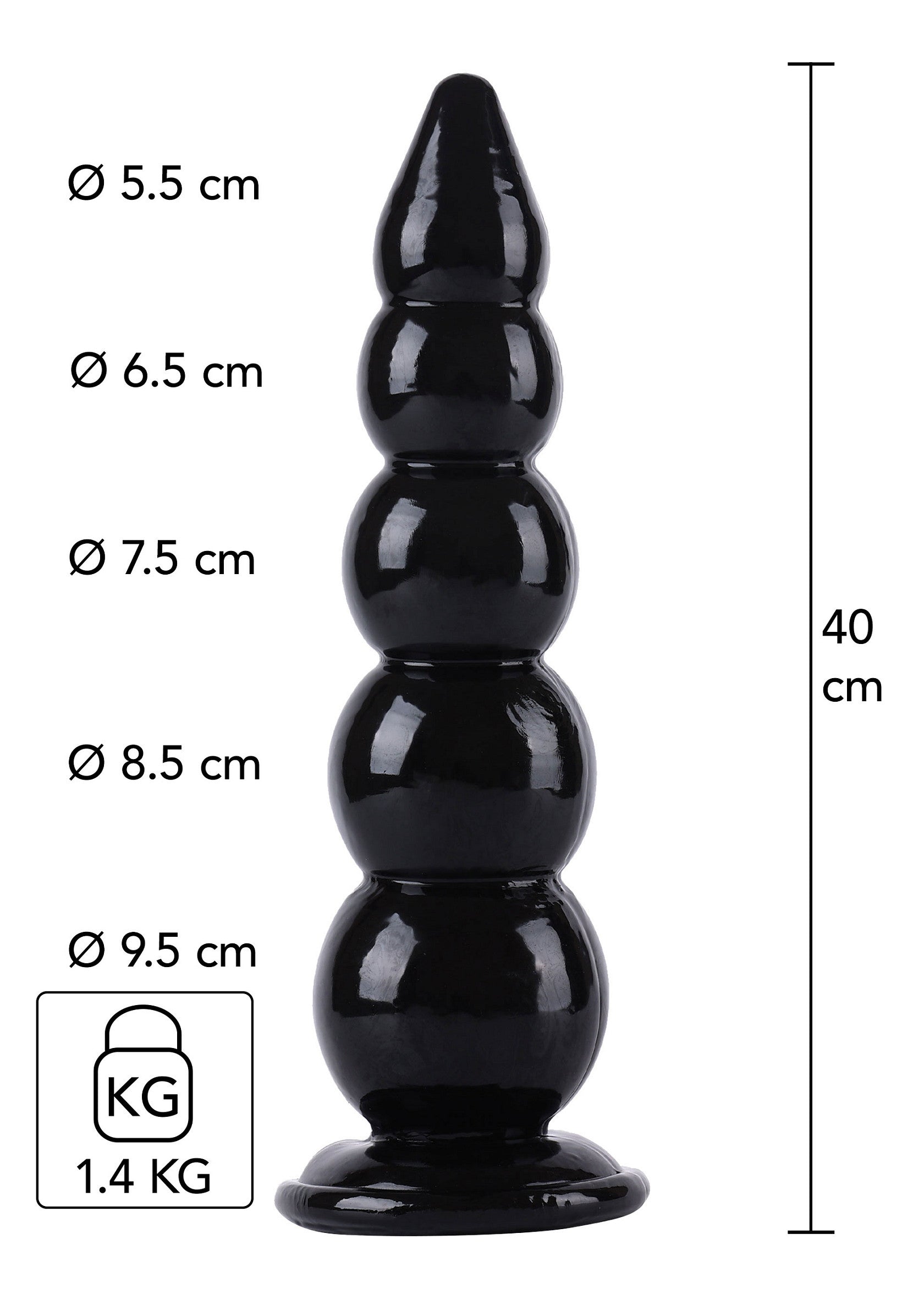 Hidden Desire Buttplug Balls 40 cm