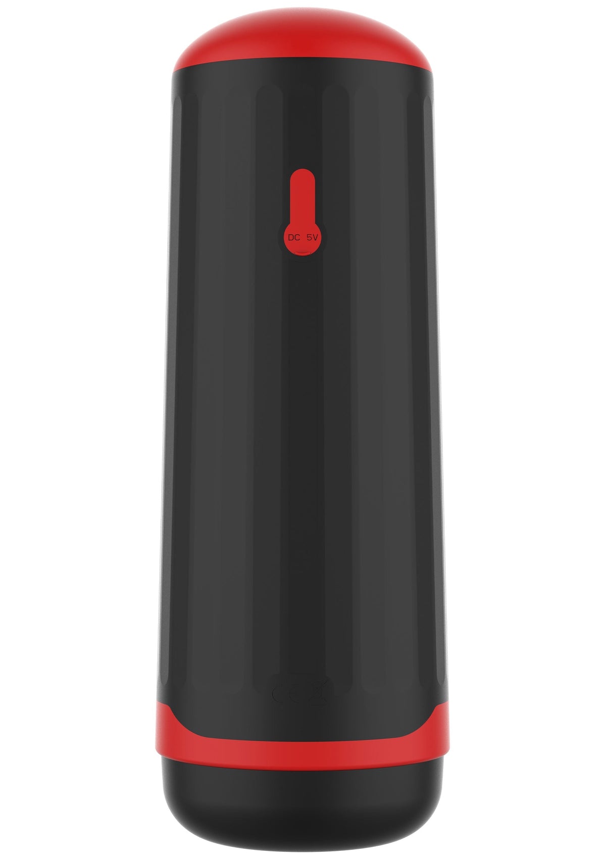 Ouvre-bouteille électrique noir et rouge élégant et moderne.; Stijlvolle, moderne zwart-rode elektrische opener.; Sleek, modern black and red electric opener.