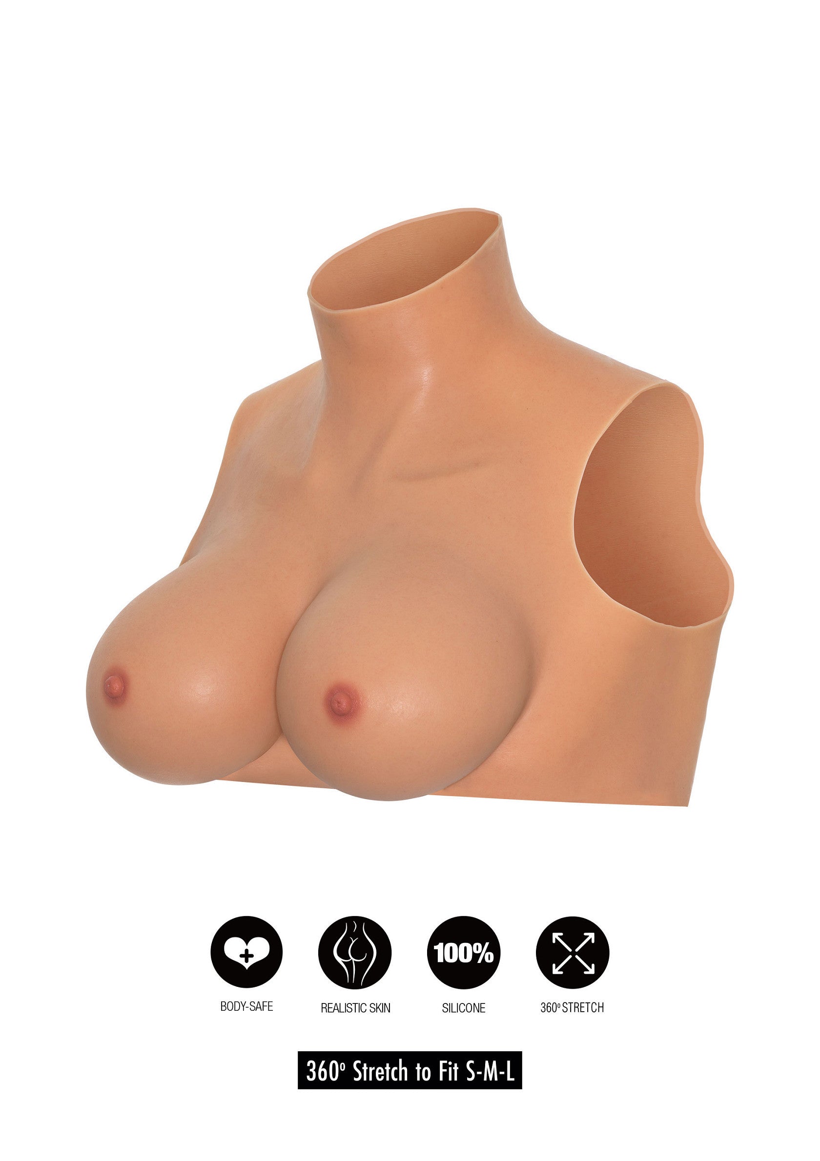 Hidden Desire Wearable Breasts Crop Top D Cup
