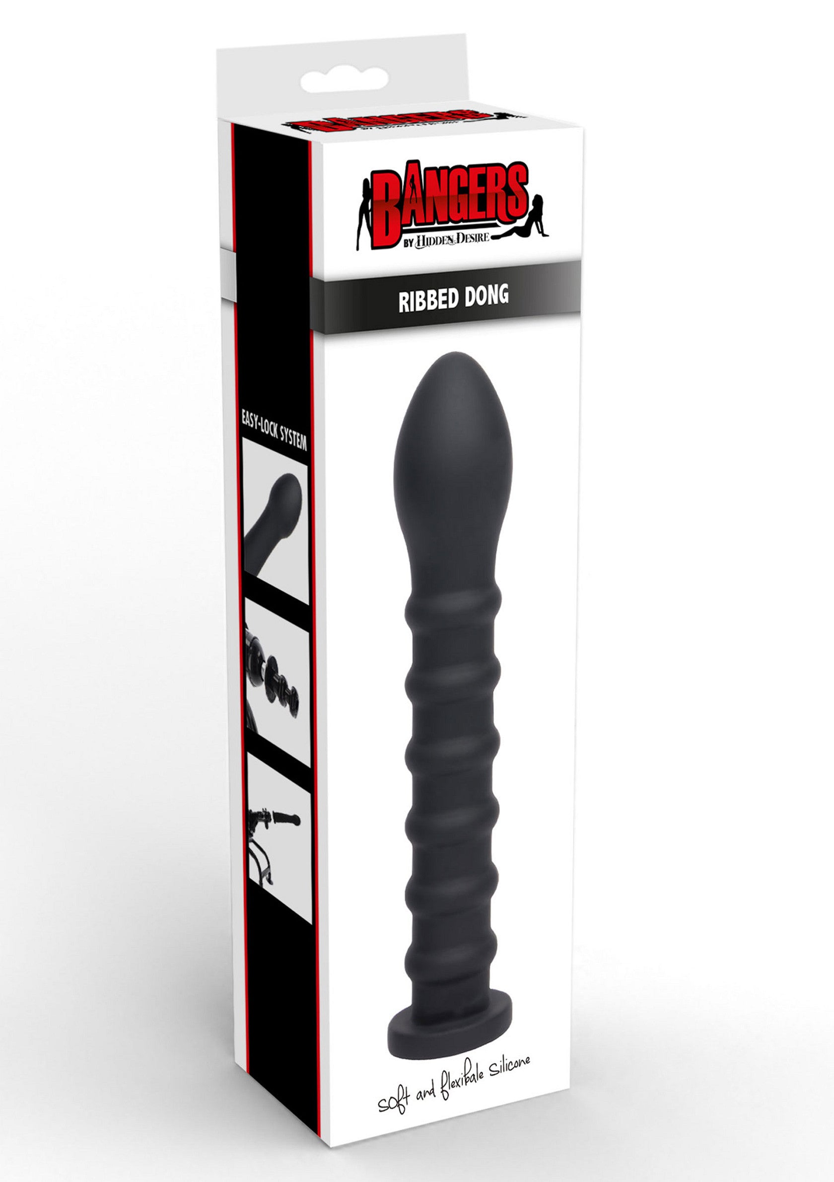 Hidden Desire Ribbed Dong Easy-Lock 19 cm