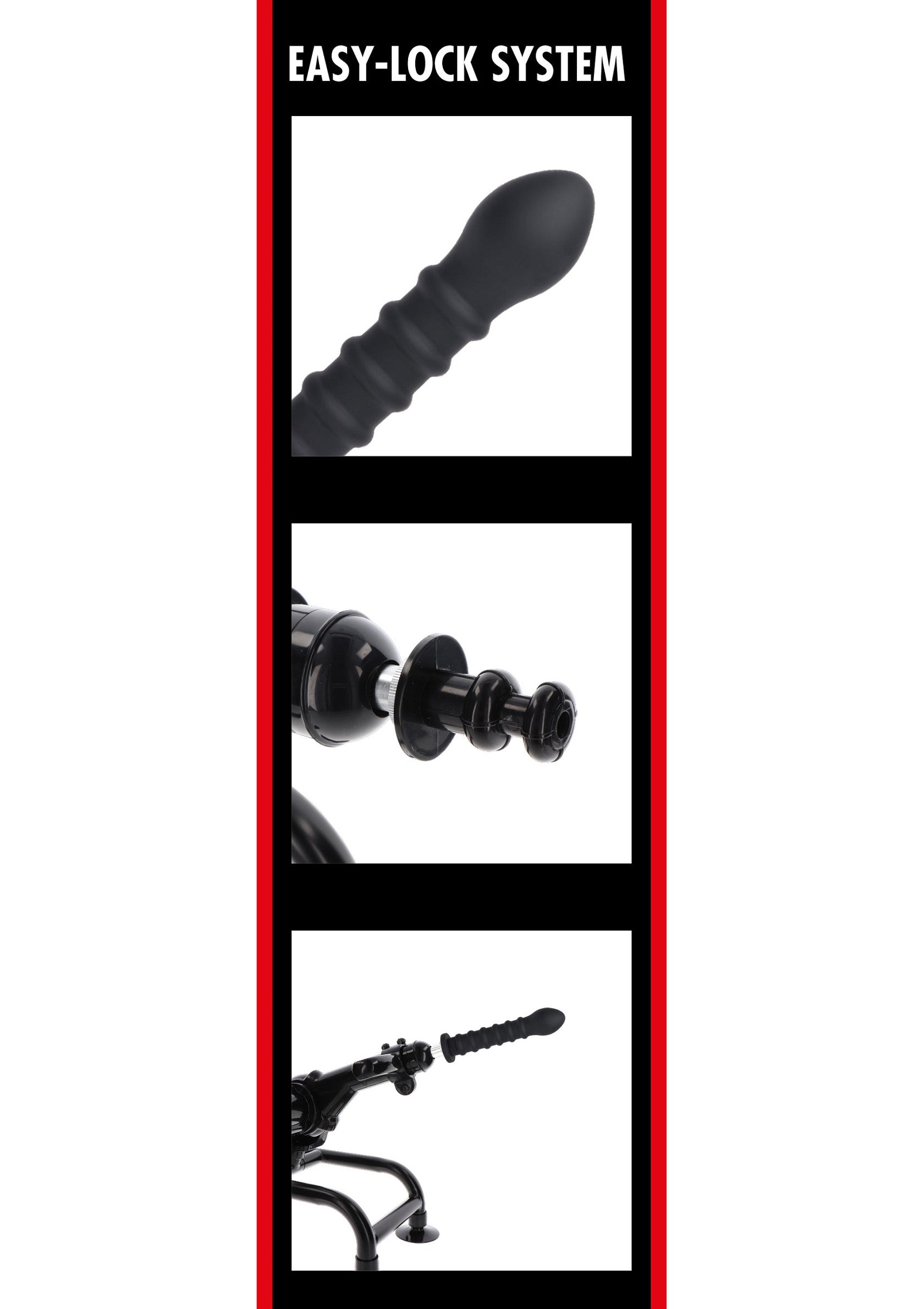 Hidden Desire Ribbed Dong Easy-Lock 19 cm
